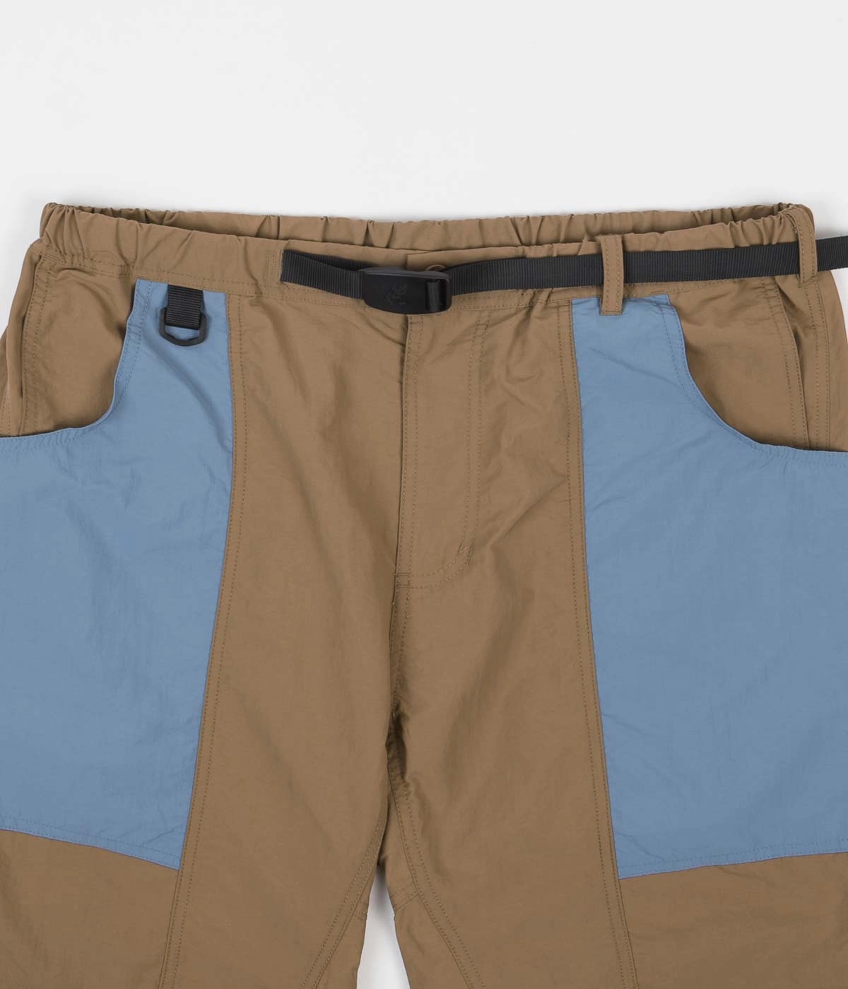 Gramicci Shell Gear Shorts - Tan / Sax Durable Weave Fabric Bonded Seam Technology