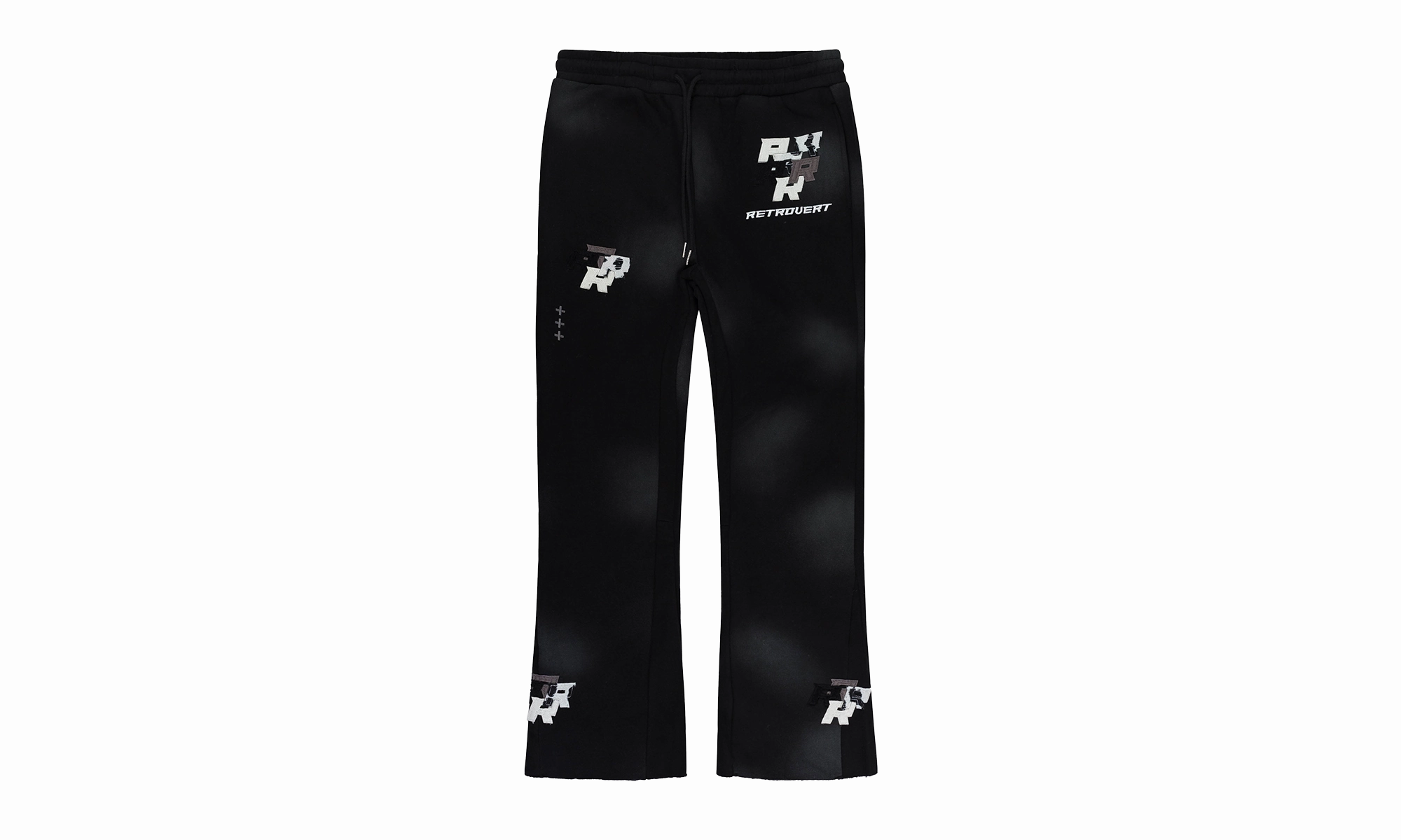EXCLUSIVE PATCH FLARE SWEATPANTS "Black"