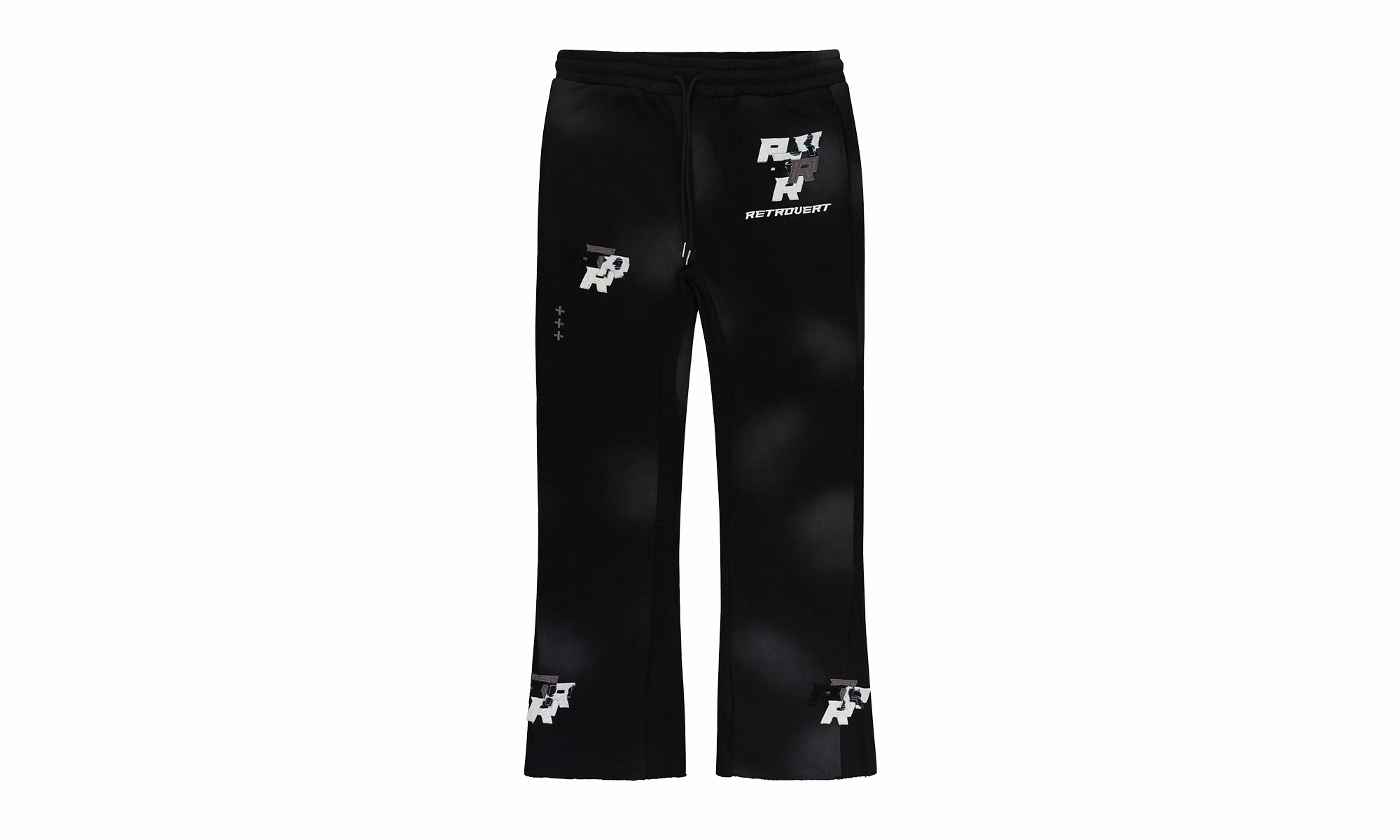 EXCLUSIVE PATCH FLARE SWEATPANTS "Black"