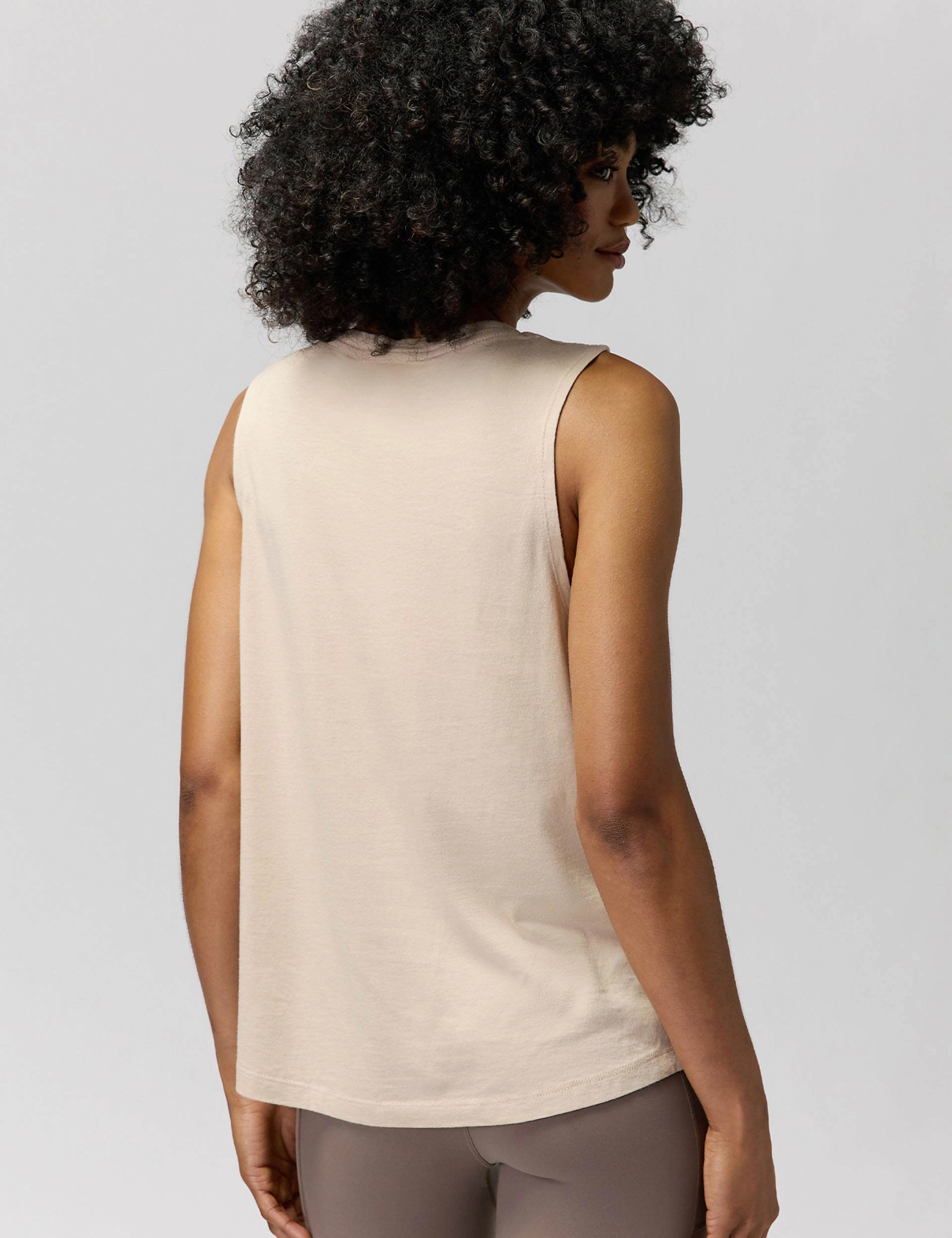 Detection - sensitive Fresh Flexible Exhale Jade Muscle Tank - Sandstone