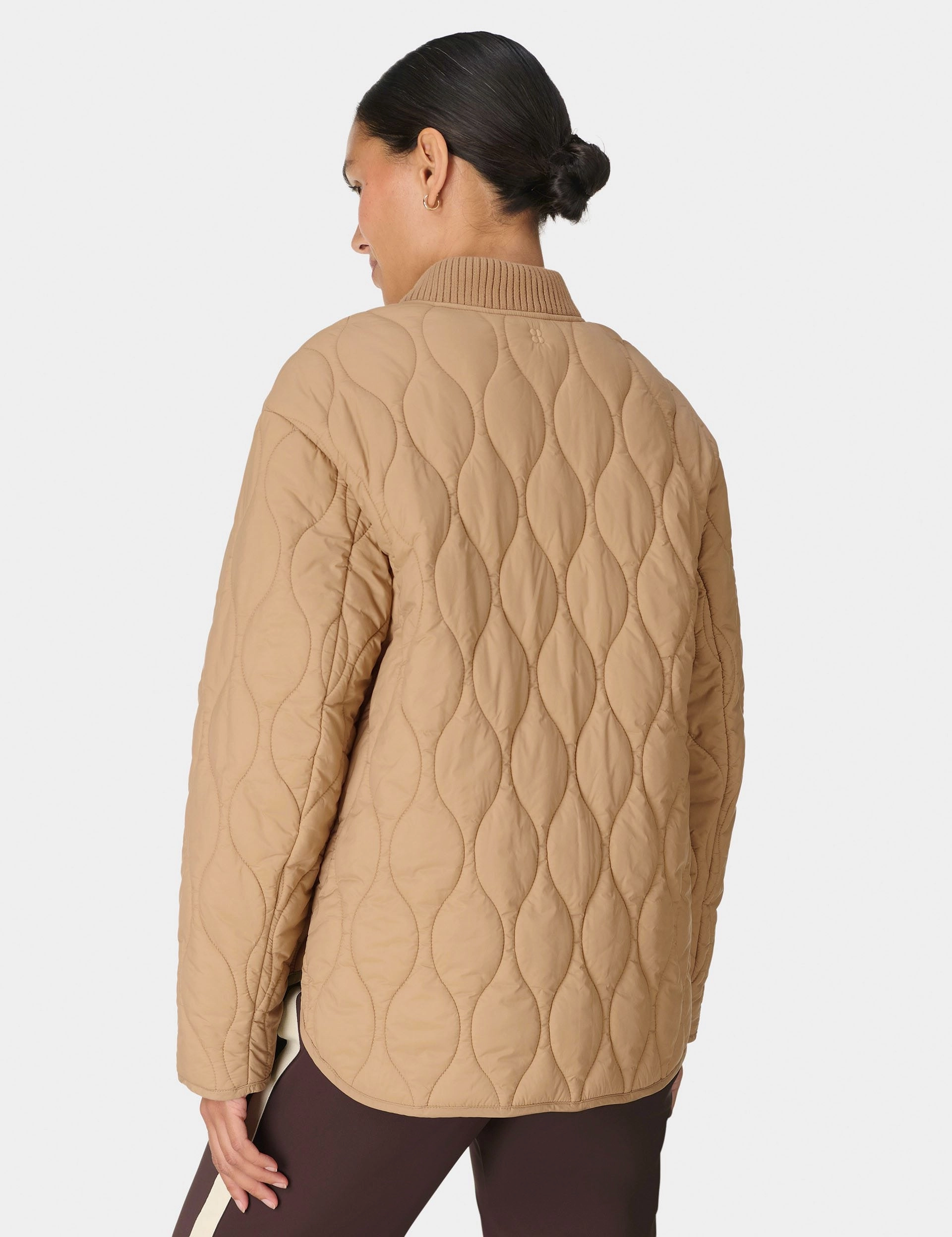 Hooded Design Light Reflectivity Trim On The Move Jacket - Golden Beige