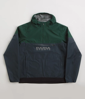 Ergonomic Paneling by Parra The Wind Dunes Anorak Jacket - Pine Green