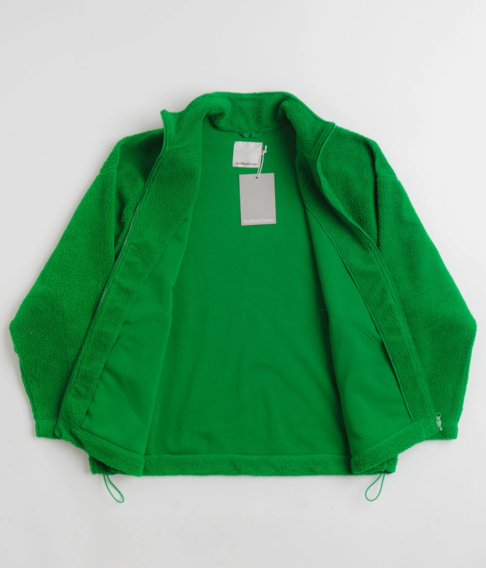 Engineer YMC Aaron Zip Fleece Jacket - Green