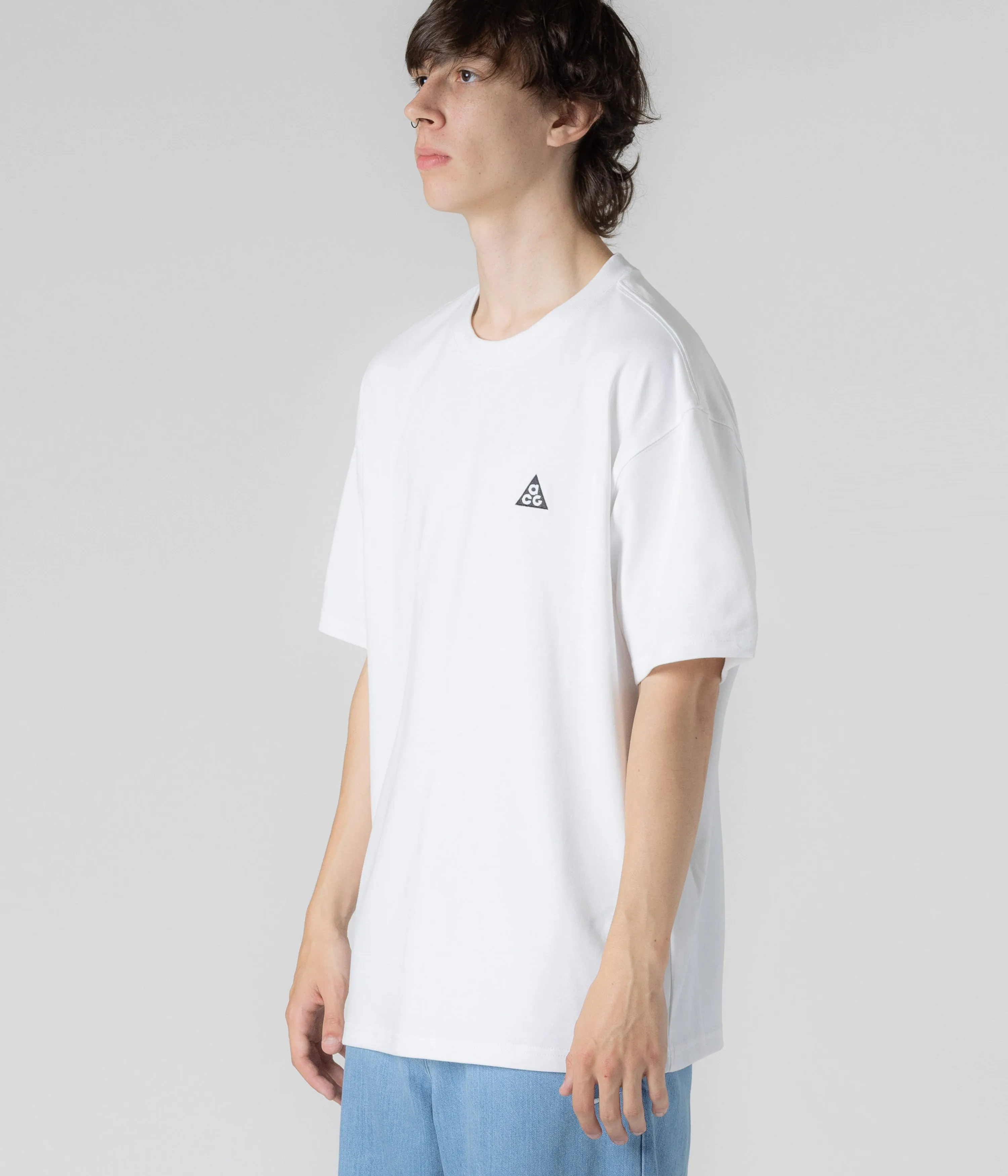 Below knee party venue event Nike ACG LBR T-Shirt - Summit White