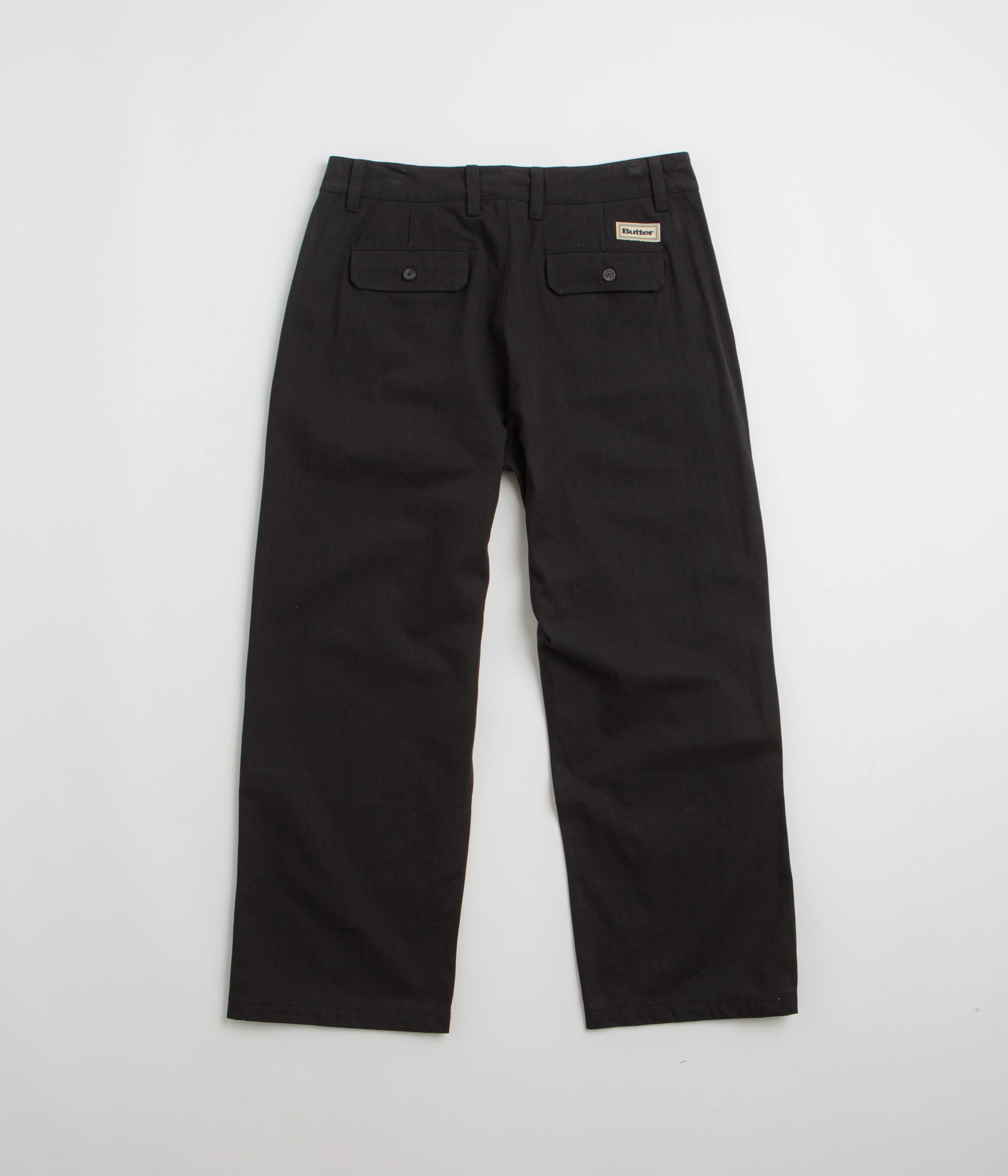 Gripper Waistband Butter Goods Pleated Trousers - Black