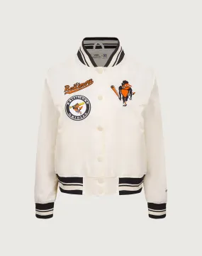 Pro Standard MLB Baltimore Orioles Retro Classic Rib Satin Jacket warm fleece WindproofInterior