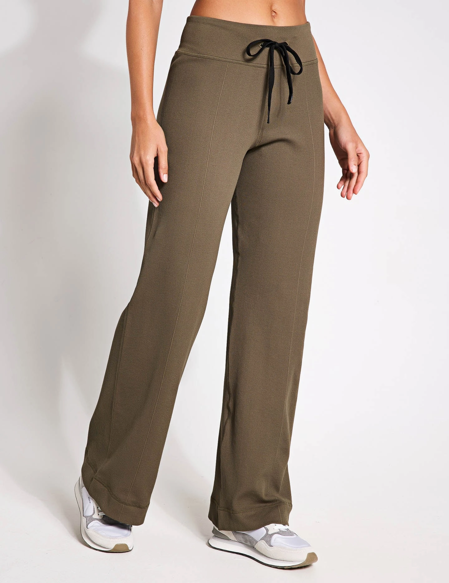 Bonded Seam Reinforcement Tension Control Waist Fait Pants - Walnut