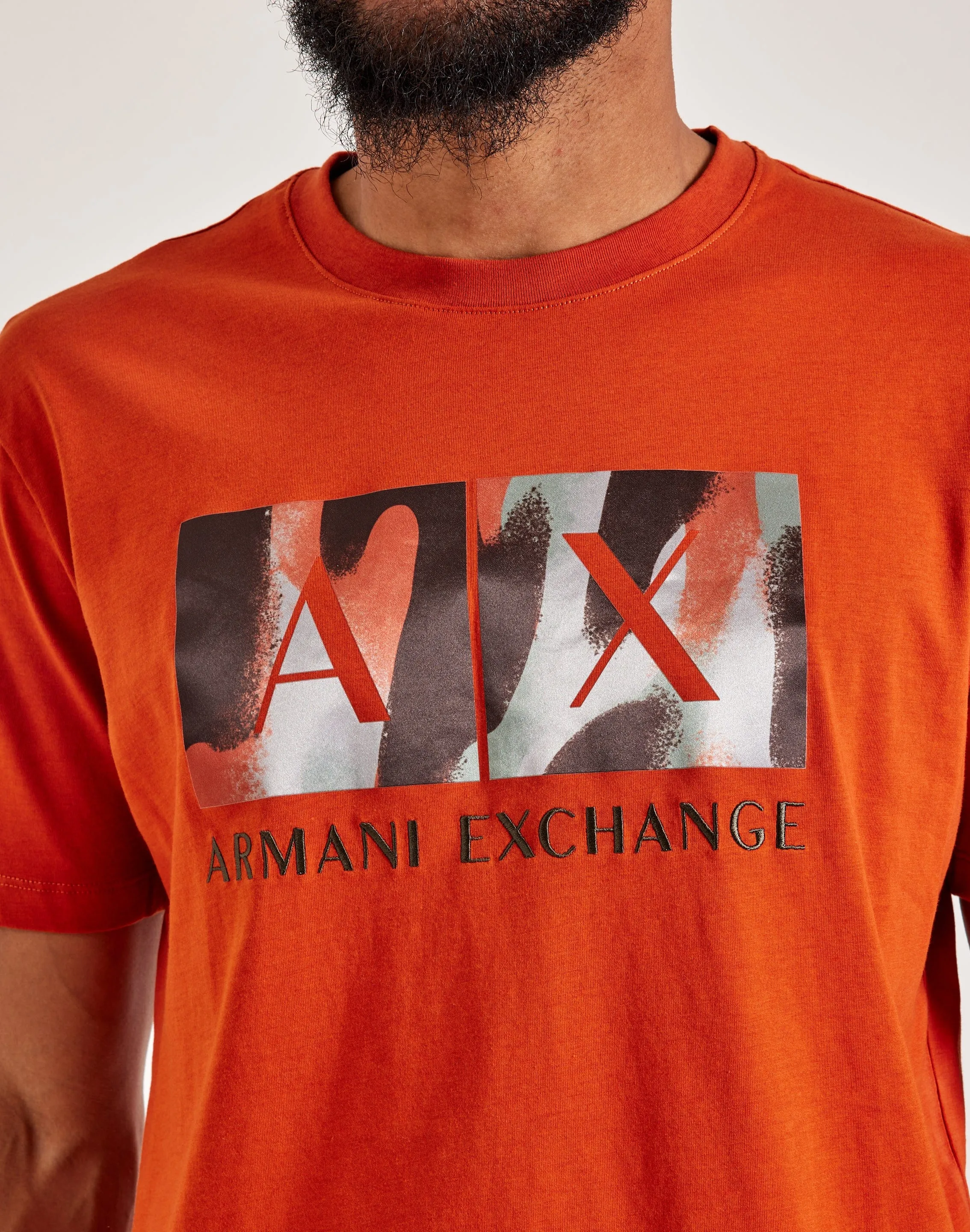 Pure Core wrinkle free Armani Exchange Classic Box Logo Tee