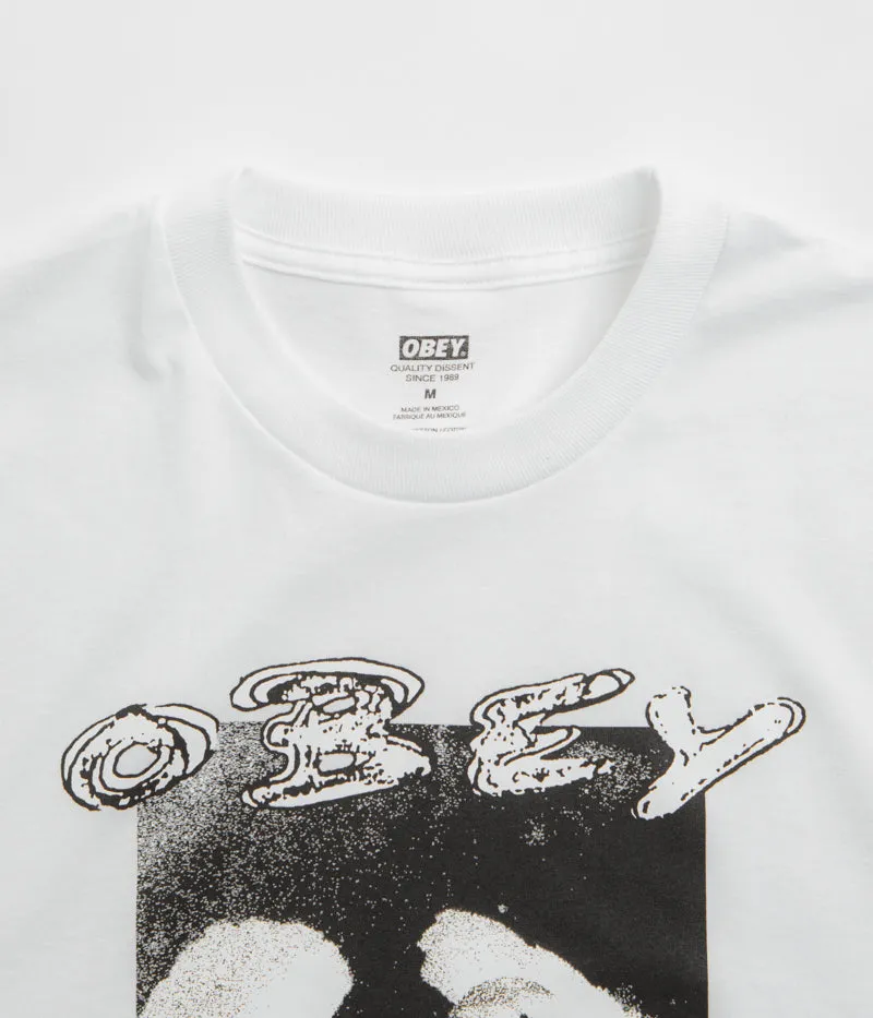 Obey Swan T-Shirt - White Abstract Pattern zoo venue