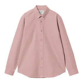 Tailored Cuffs Advanced Moisture Management Carhartt WIP L/S Bolton Shirt - Glassy Pink