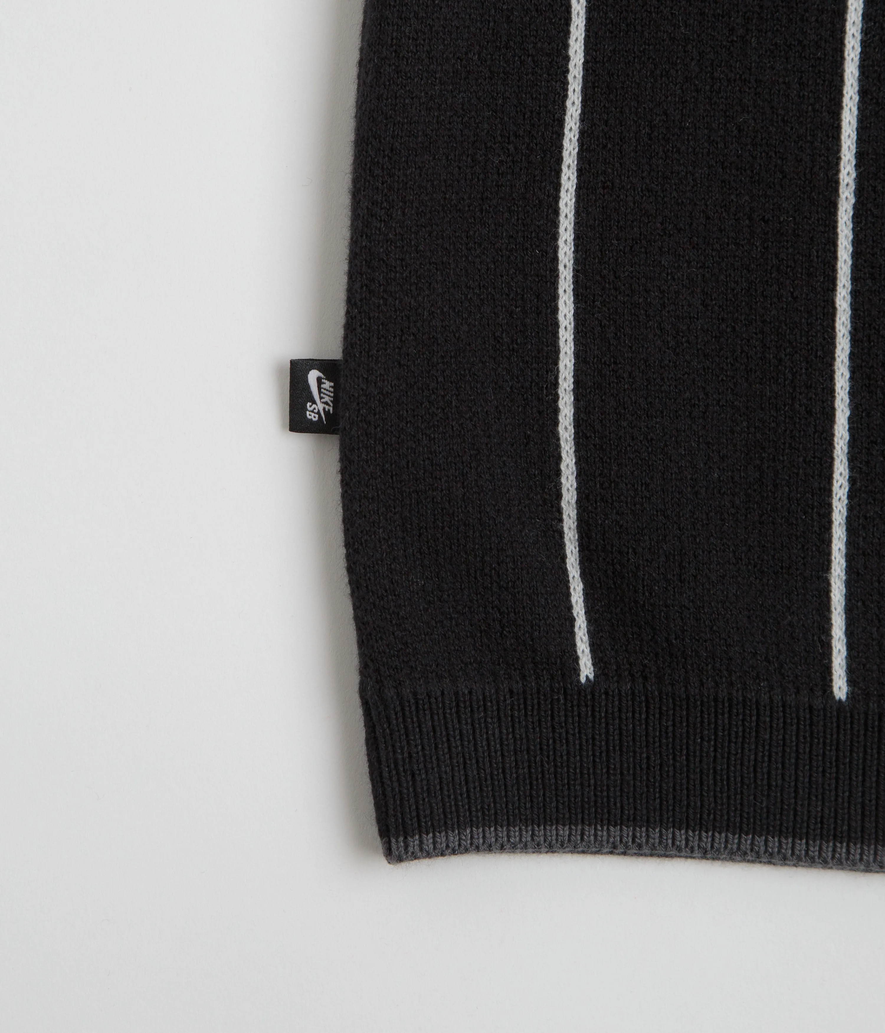 Wardrobe Must-Have Nike SB Striped Polo Shirt - Black / Sail / Black