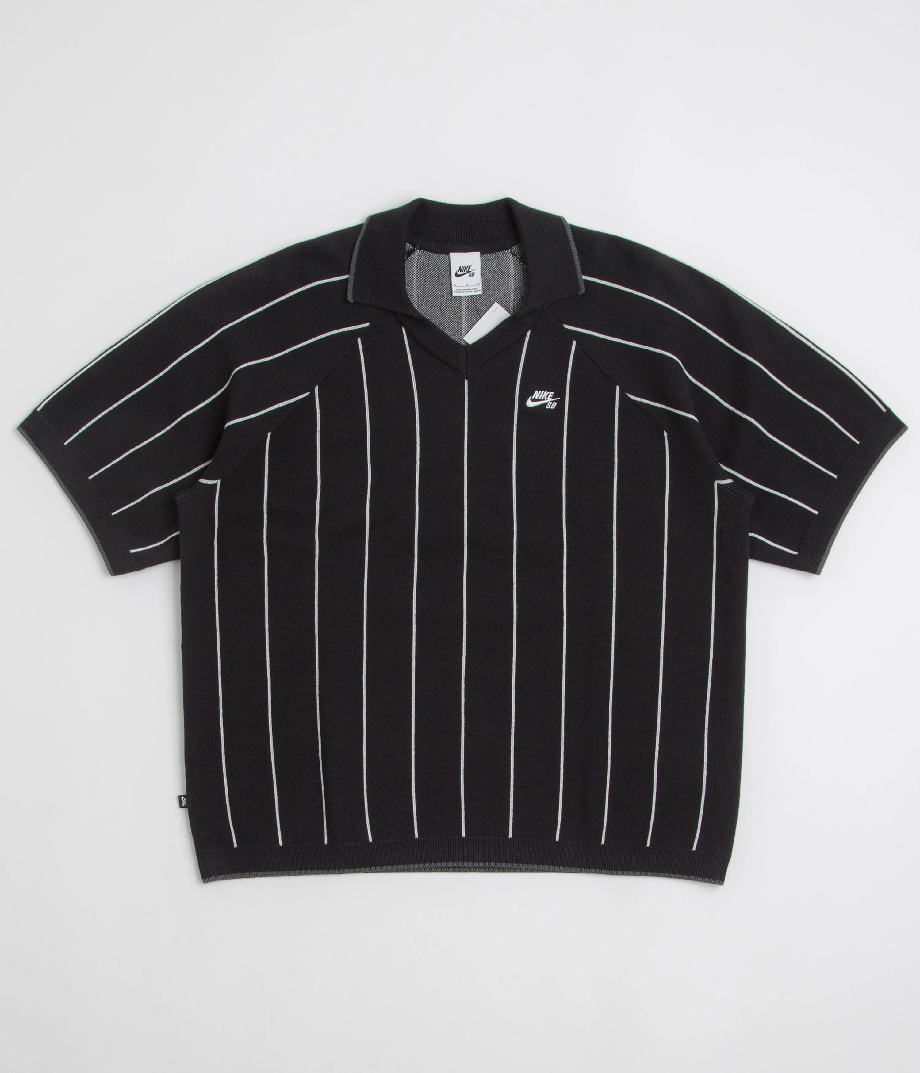 Nike SB Striped Polo Shirt - Black / Sail / Black Anti Odor Treatment