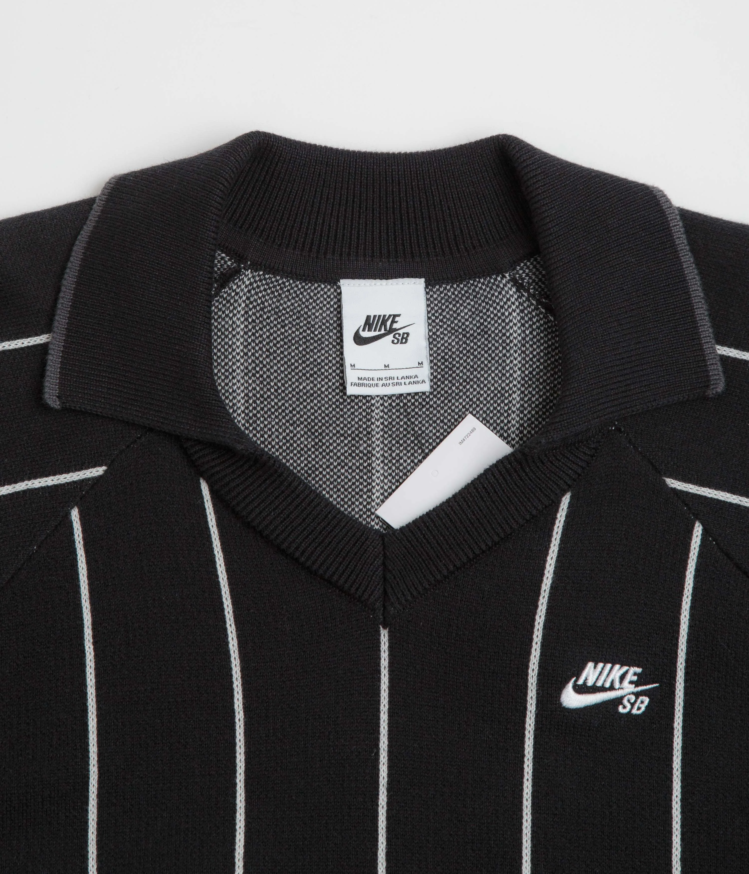 Trendy Outfit Corporate Event Nike SB Striped Polo Shirt - Black / Sail / Black