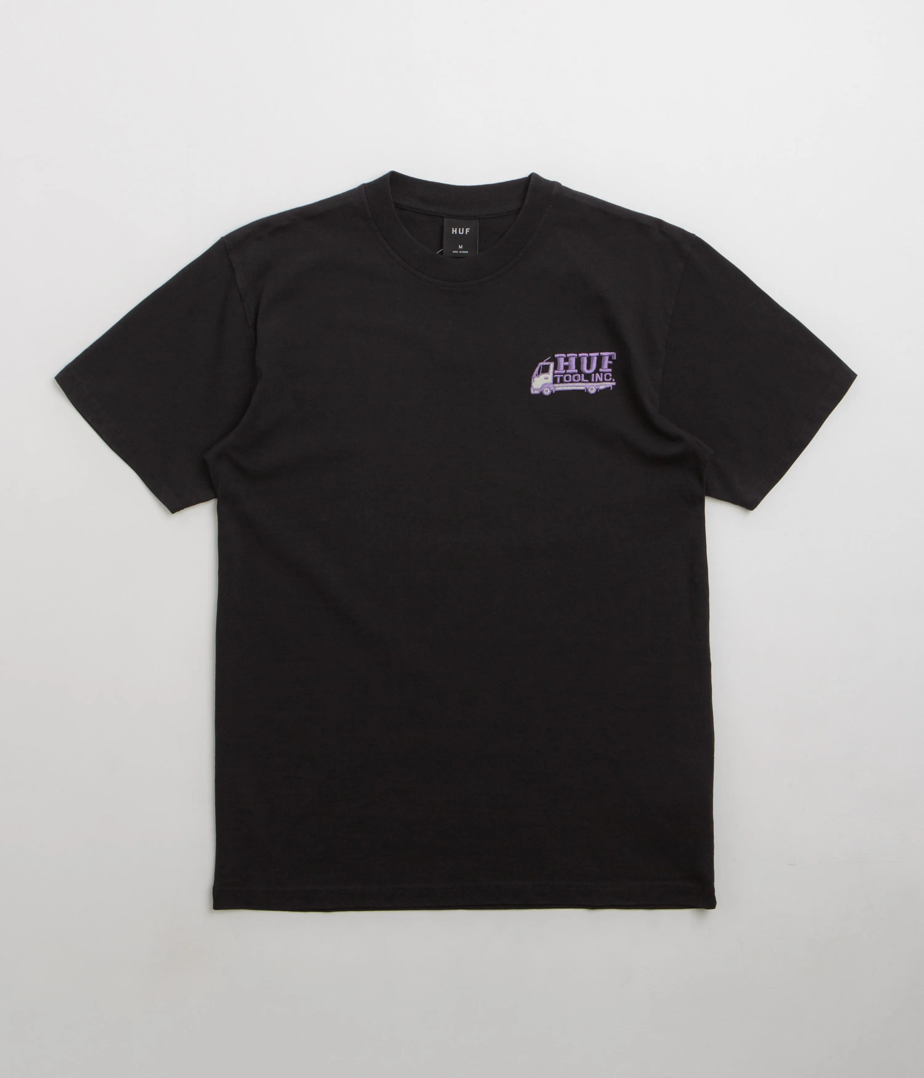 HUF Tool Inc Washed T-Shirt - Washed Black wide legs gym event