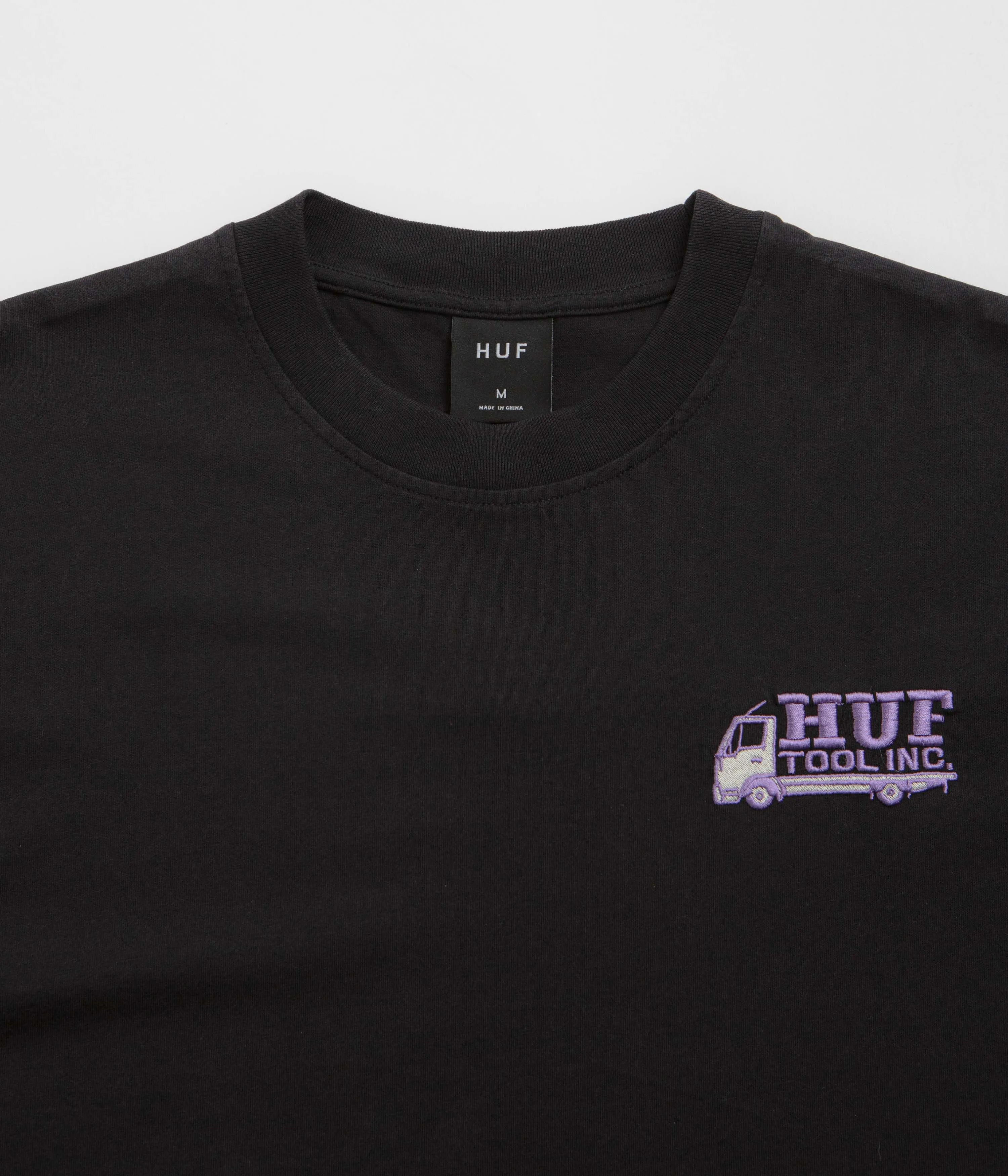 HUF Tool Inc Washed T-Shirt - Washed Black Airbnb venue