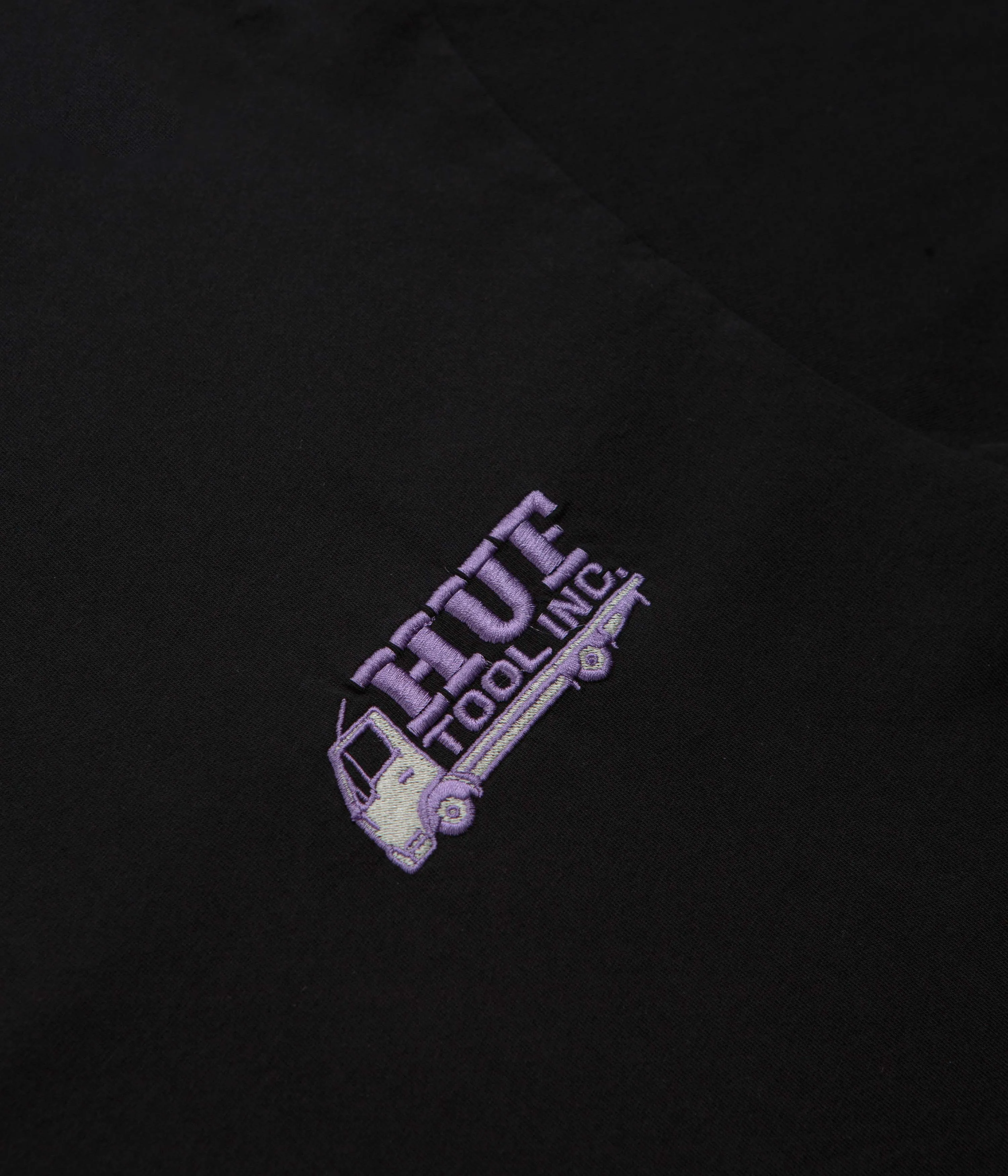HUF Tool Inc Washed T-Shirt - Washed Black indoor activity A-line silhouette
