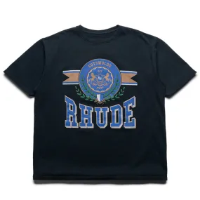 Rhude Cotswold Crest Tee - Vintage Black eyelet Anti-bacterial
