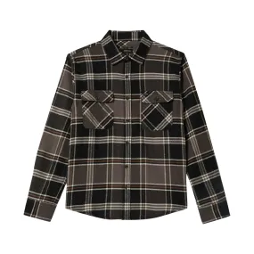 Brixton Bowery L/S  Flannel Shirt - Black / Charcoal / Pinecone Unmatched comfort
