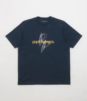Collar design Pop Trading Company Nautical T-Shirt - Navy