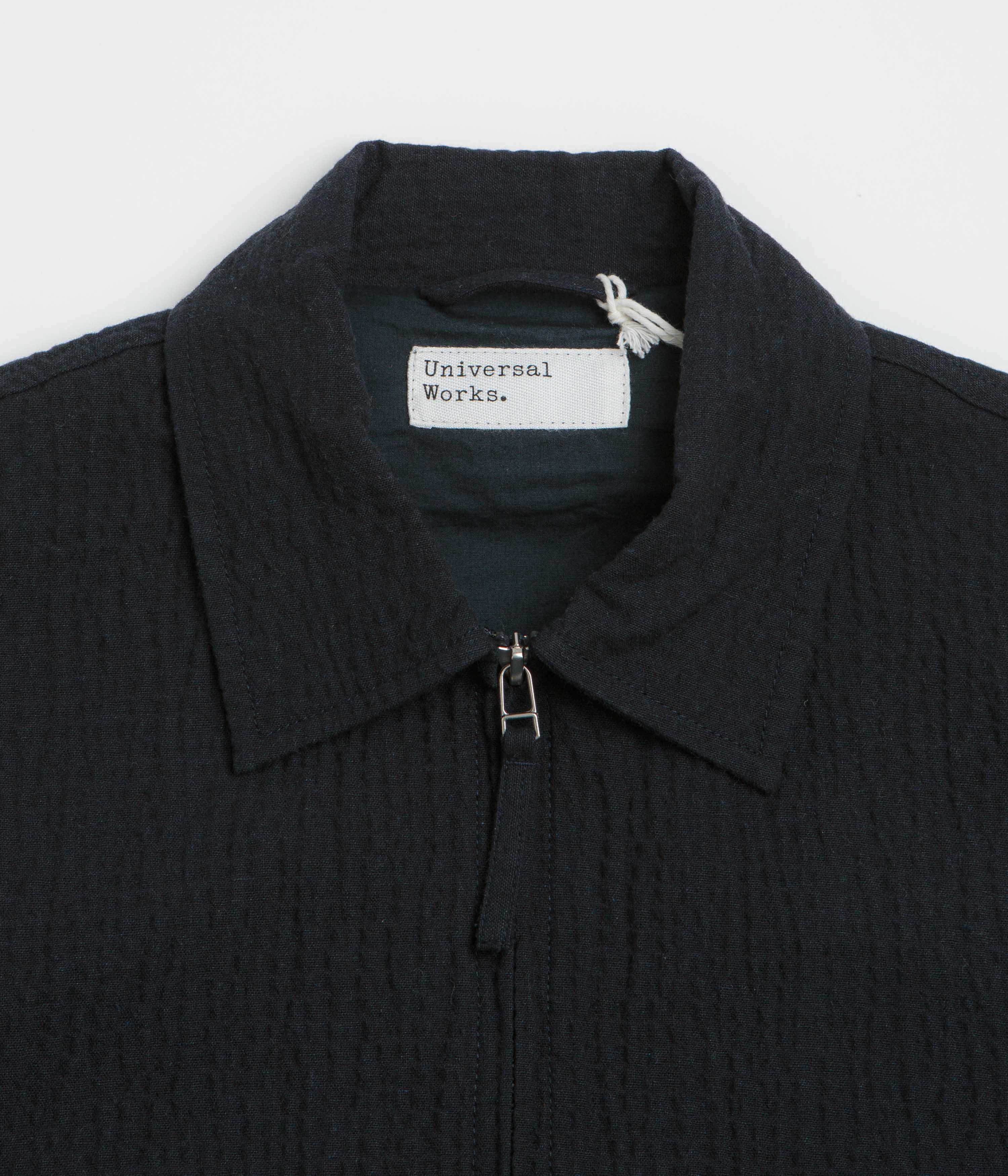 Universal Works E130 Jacket - Dark Navy Congratulate Model