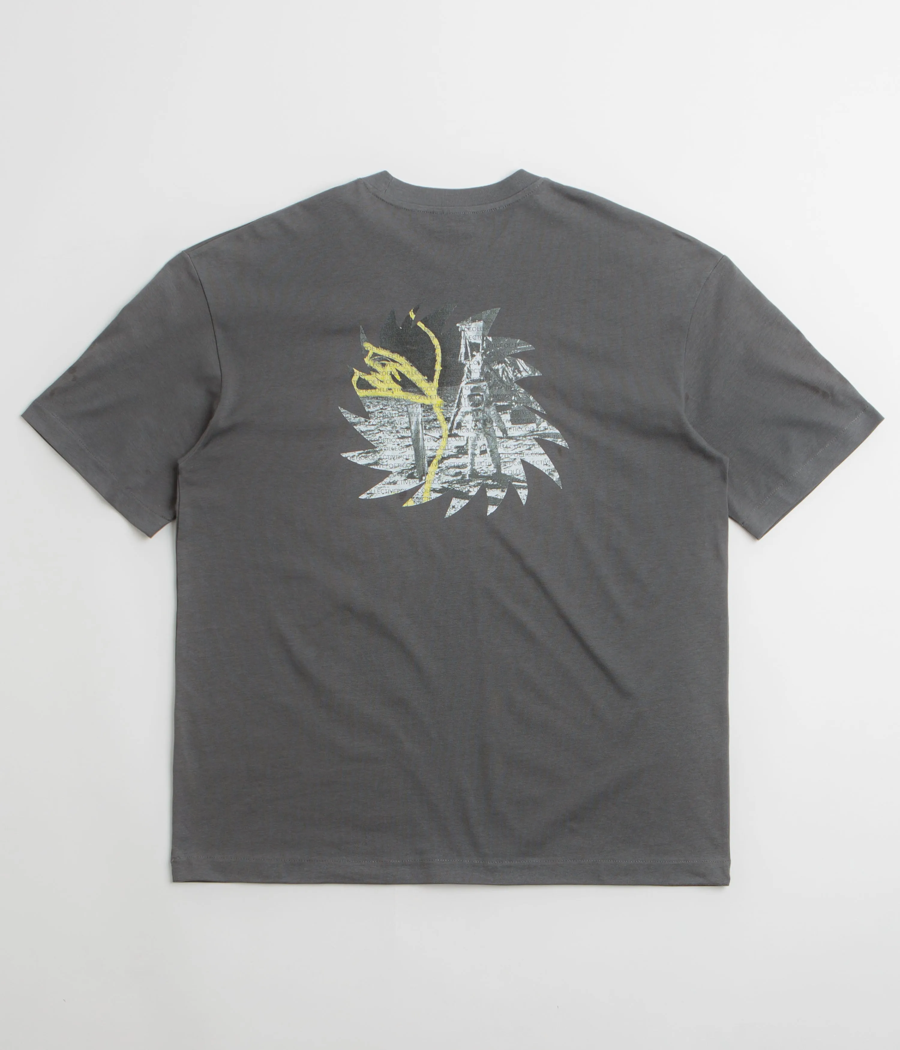 Poetic Collective Space T-Shirt - Iron Grey jogger pants silhouette