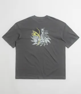Poetic Collective Space T-Shirt - Iron Grey jogger pants silhouette