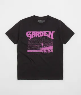 Garden Not A Race T-Shirt - Black / Pink casino venue Mid-waisted