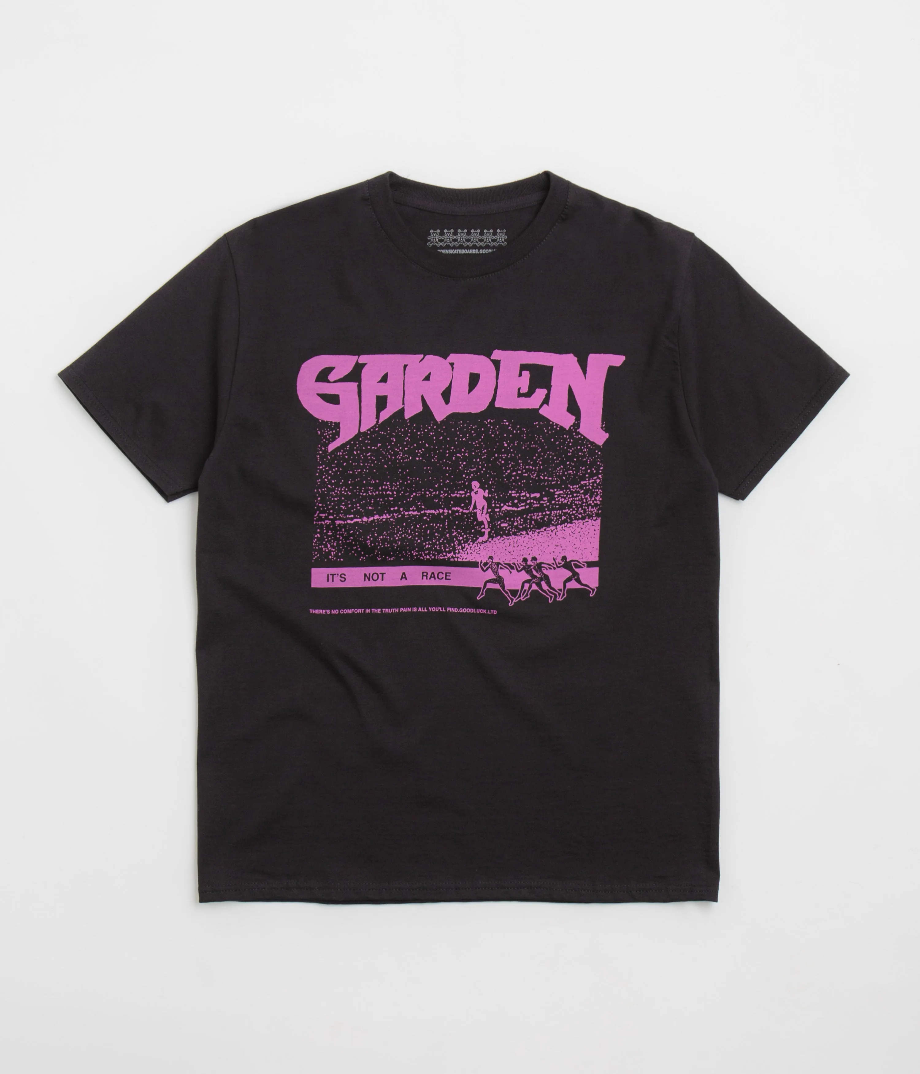 flight event Garden Not A Race T-Shirt - Black / Pink