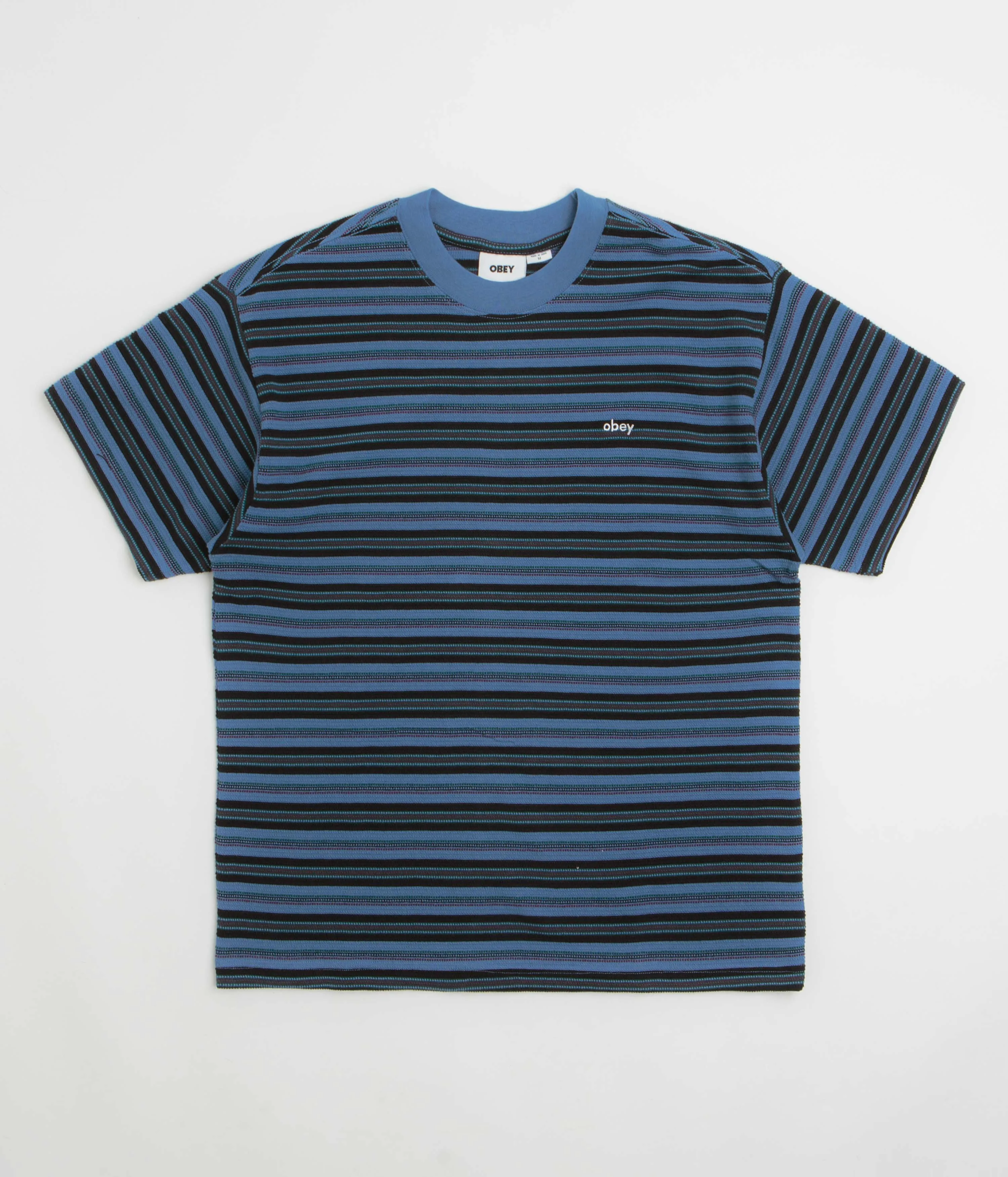 Tapered Legs Female Obey Kenny Relaxed T-Shirt - Coronet Blue Multi