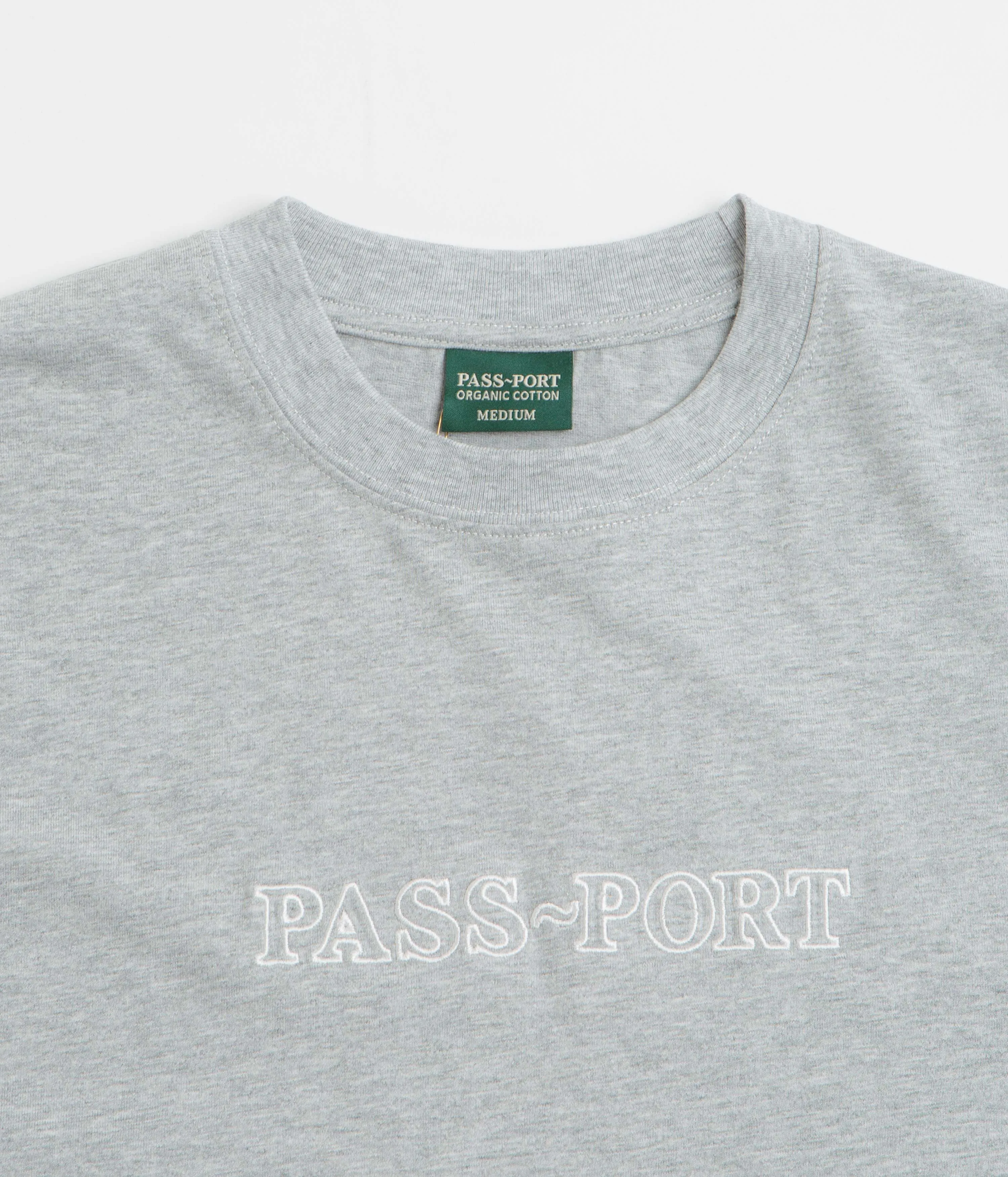 Pass Port Official Organic T-Shirt - Heather Grey Quick Drying