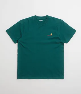 Carhartt American Script T-Shirt - Malachite label