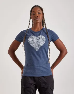 Forest Air Glam Night LA Pop Art Heart Flowers Tee