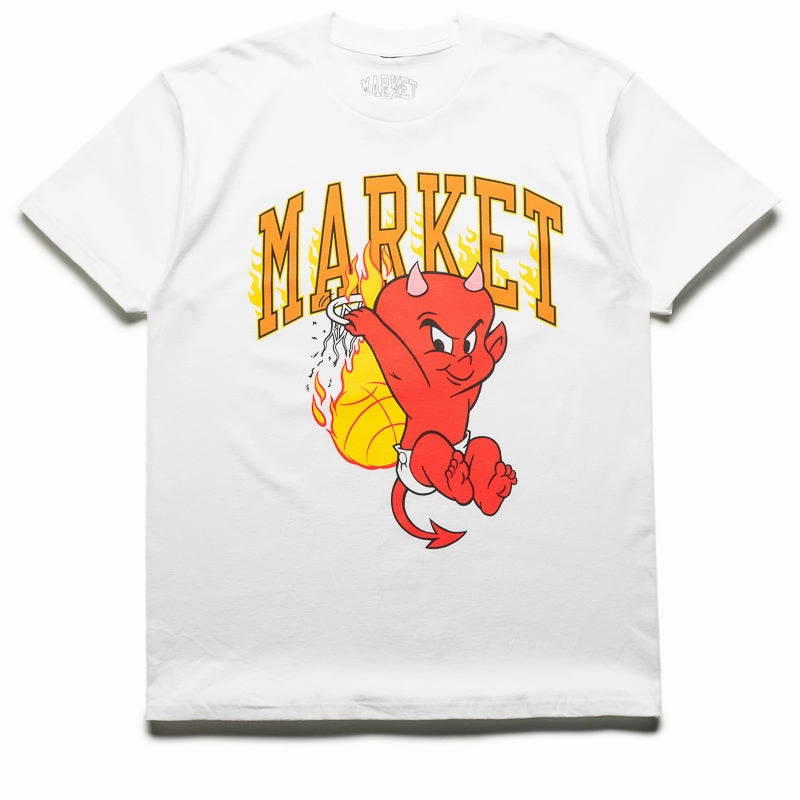Market x Hot Stuff Dunk Tee - White Sneakers