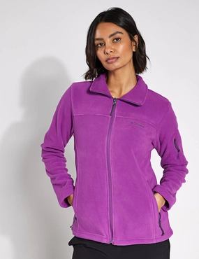 Headphone Hole Autumn Ready Fast Trek II Fleece Jacket - Razzle