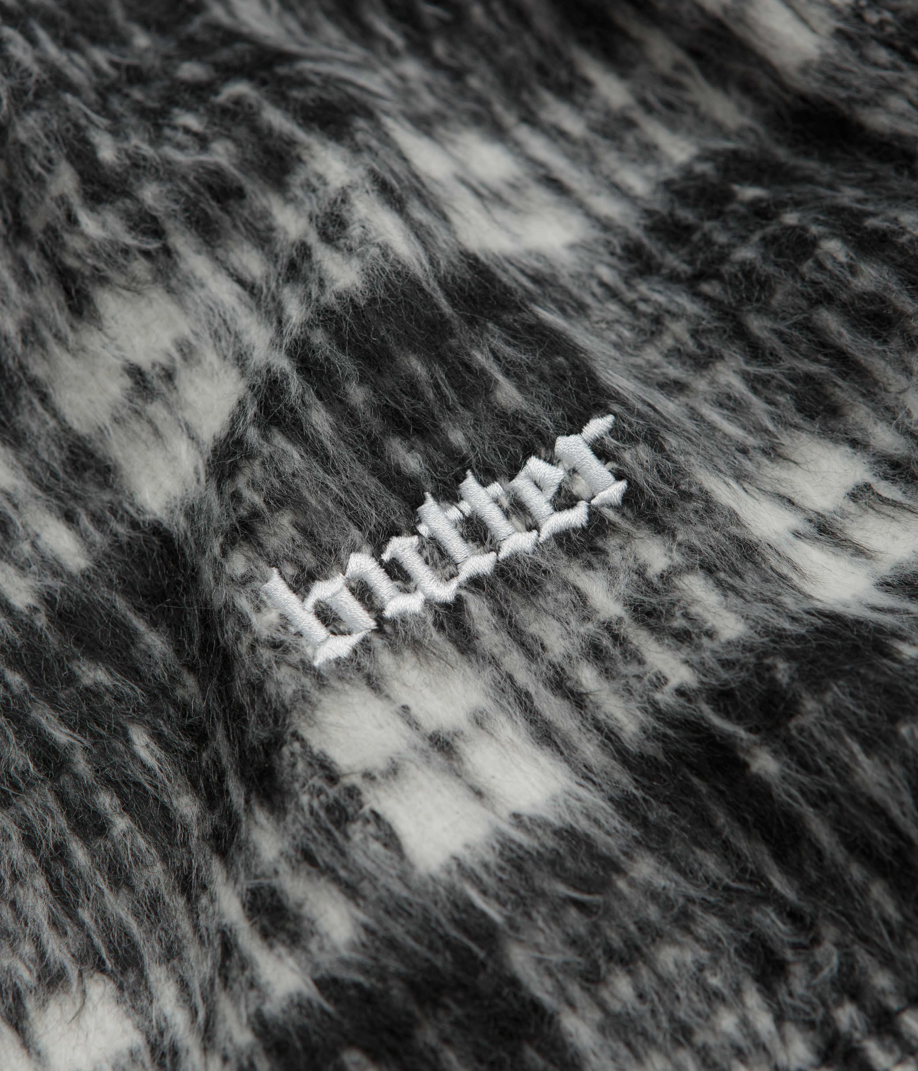 Butter Goods Heavy Plaid Work Jacket - Black / White Reflective Safety Details