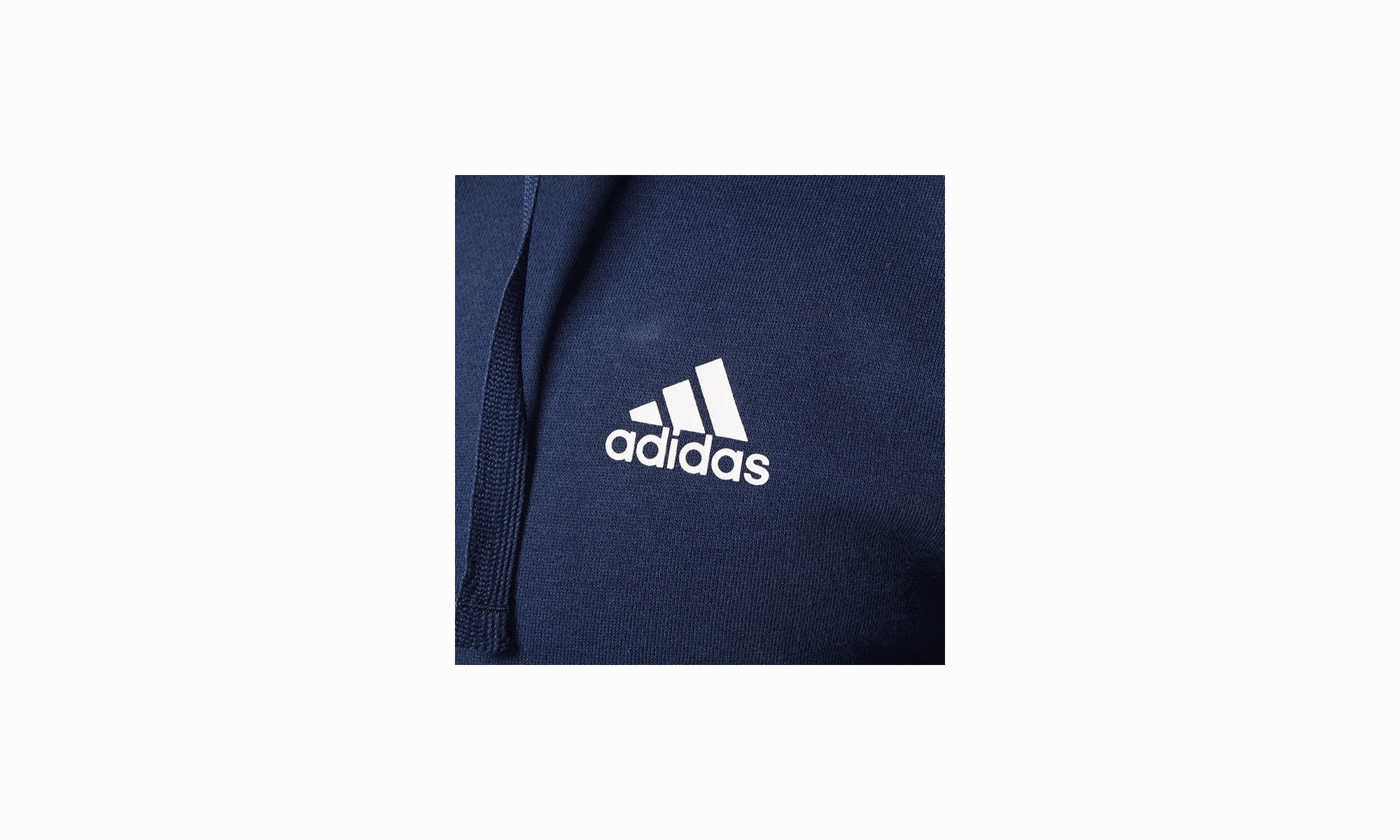 Essentials 3-Stripes Fleece Hoody "Navy / White" NonRestrictive Cut Breezy Fit
