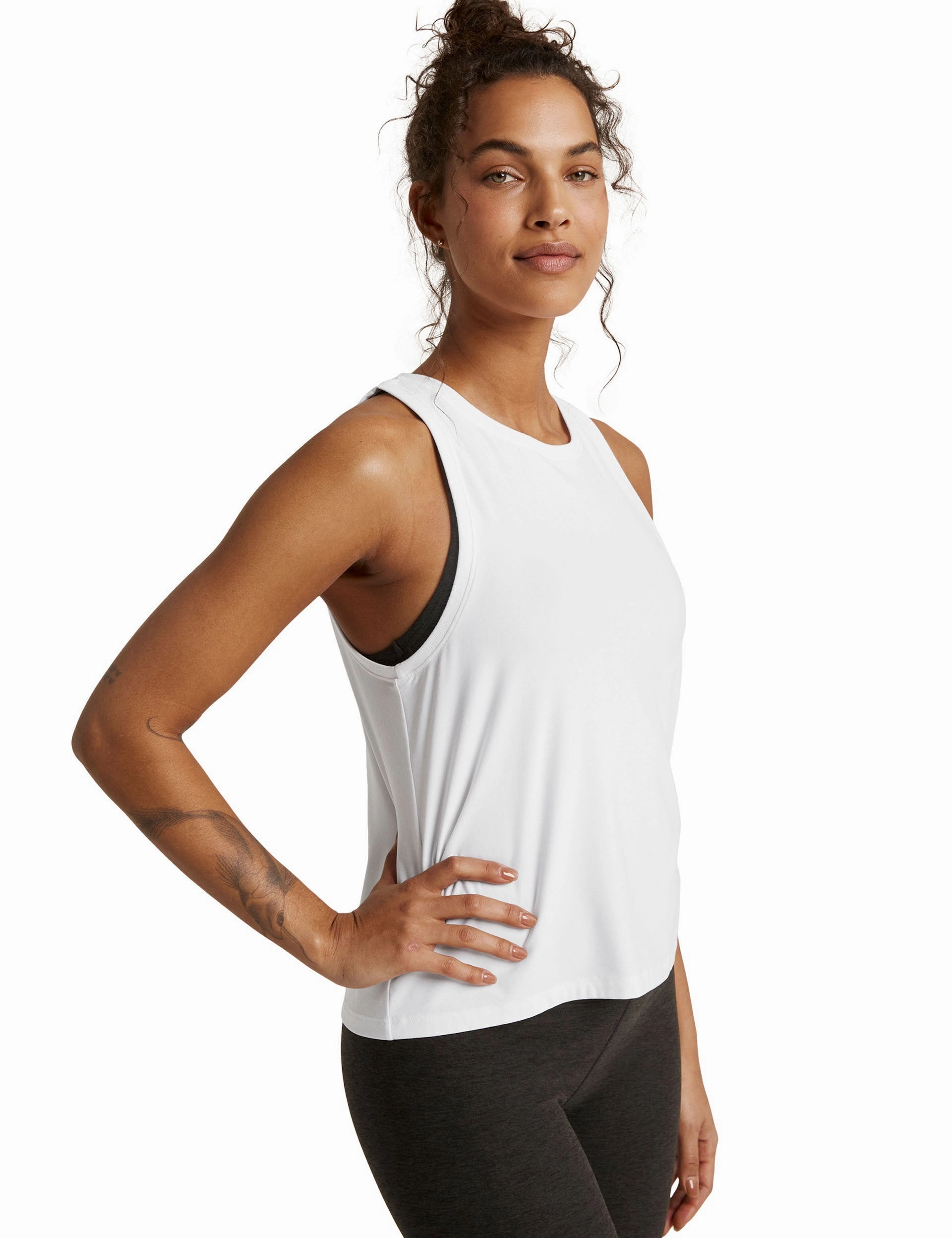 Premium Fabric Blend Odor Control Nanotechnology Featherweight Rebalance Tank - Cloud White