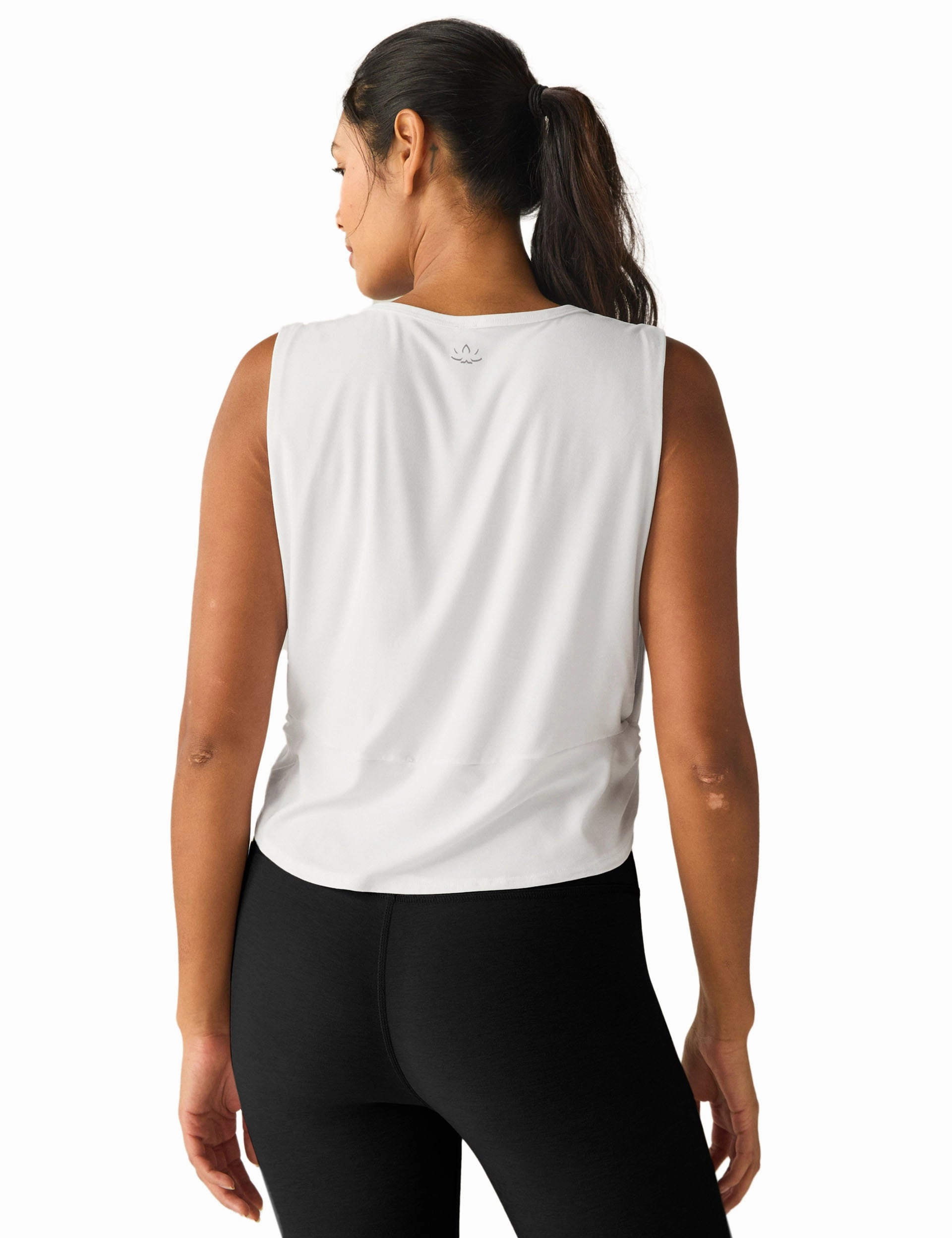 Featherweight Side Note Twist Tank - Cloud White Water Repellent Coating
