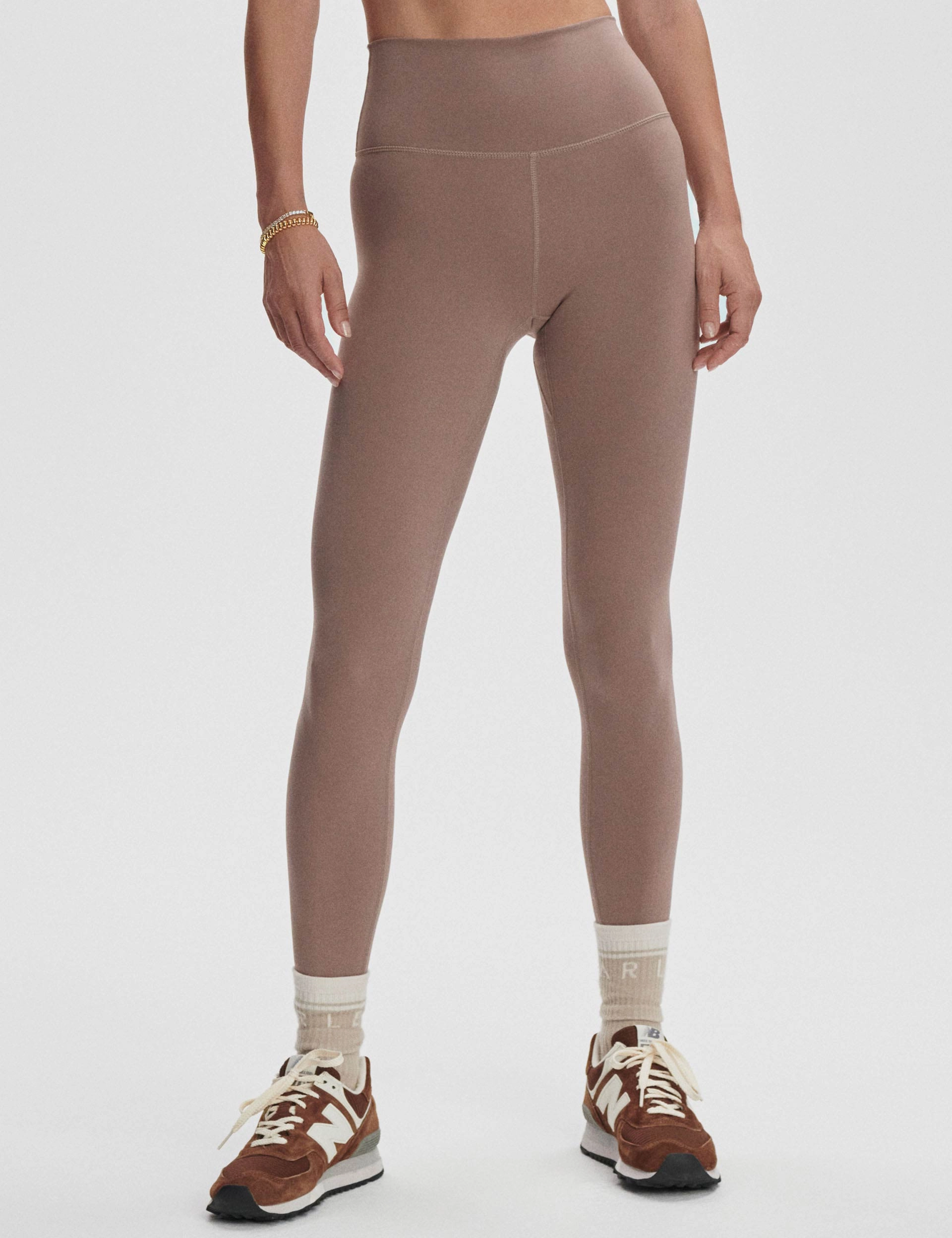 FreeSoft High Waisted Legging 27 - Deep Taupe Contour Hug Flexible Wear Casual Day