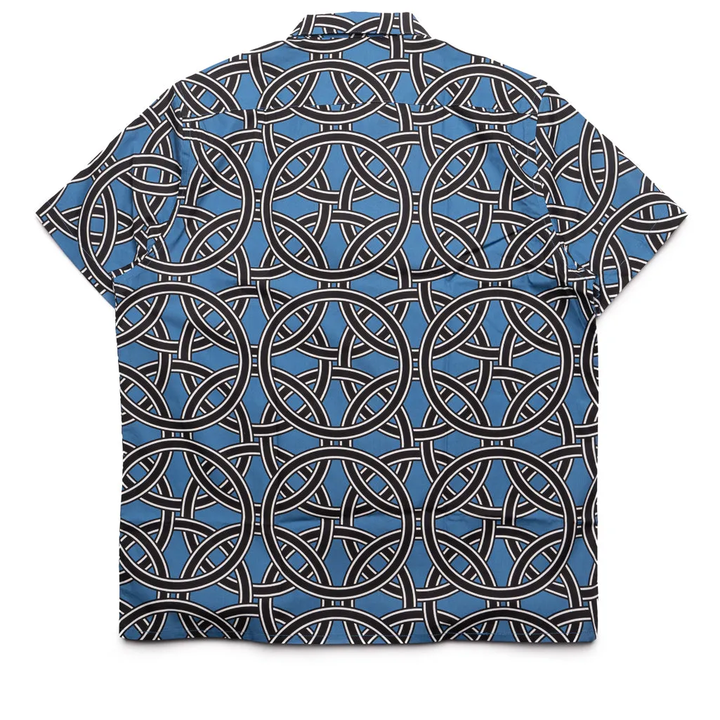 Petite Cut Inner Layer Felt Biscayne Button Down Shirt - Nakamura Print