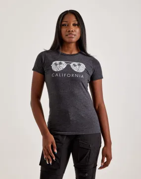 MicroPerforatedTexture Adjustable Fastenings LA Pop Art Word Art California Shades Tee