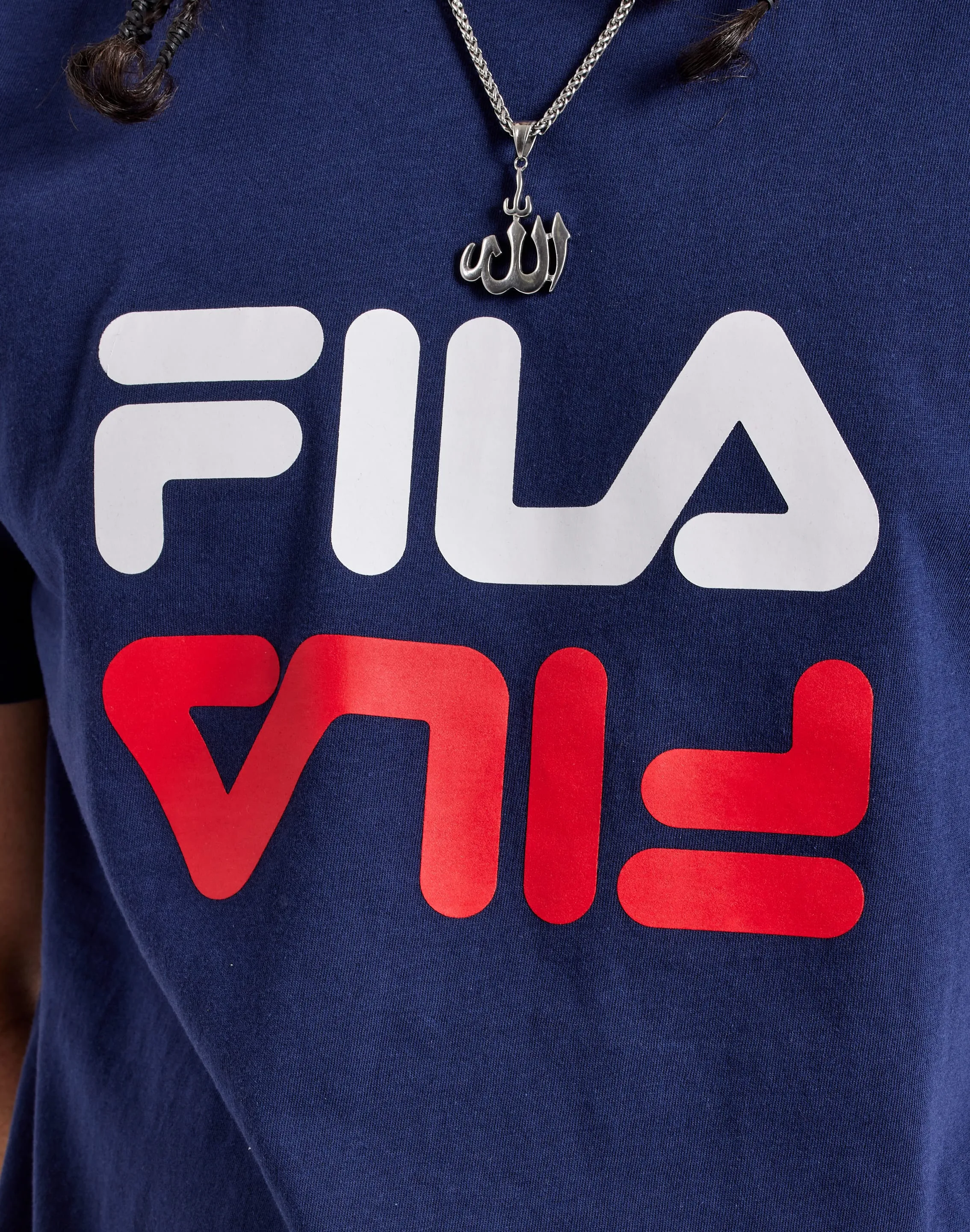 Fila Mirrored Logo Tee Japan Neat NonBindingCollar
