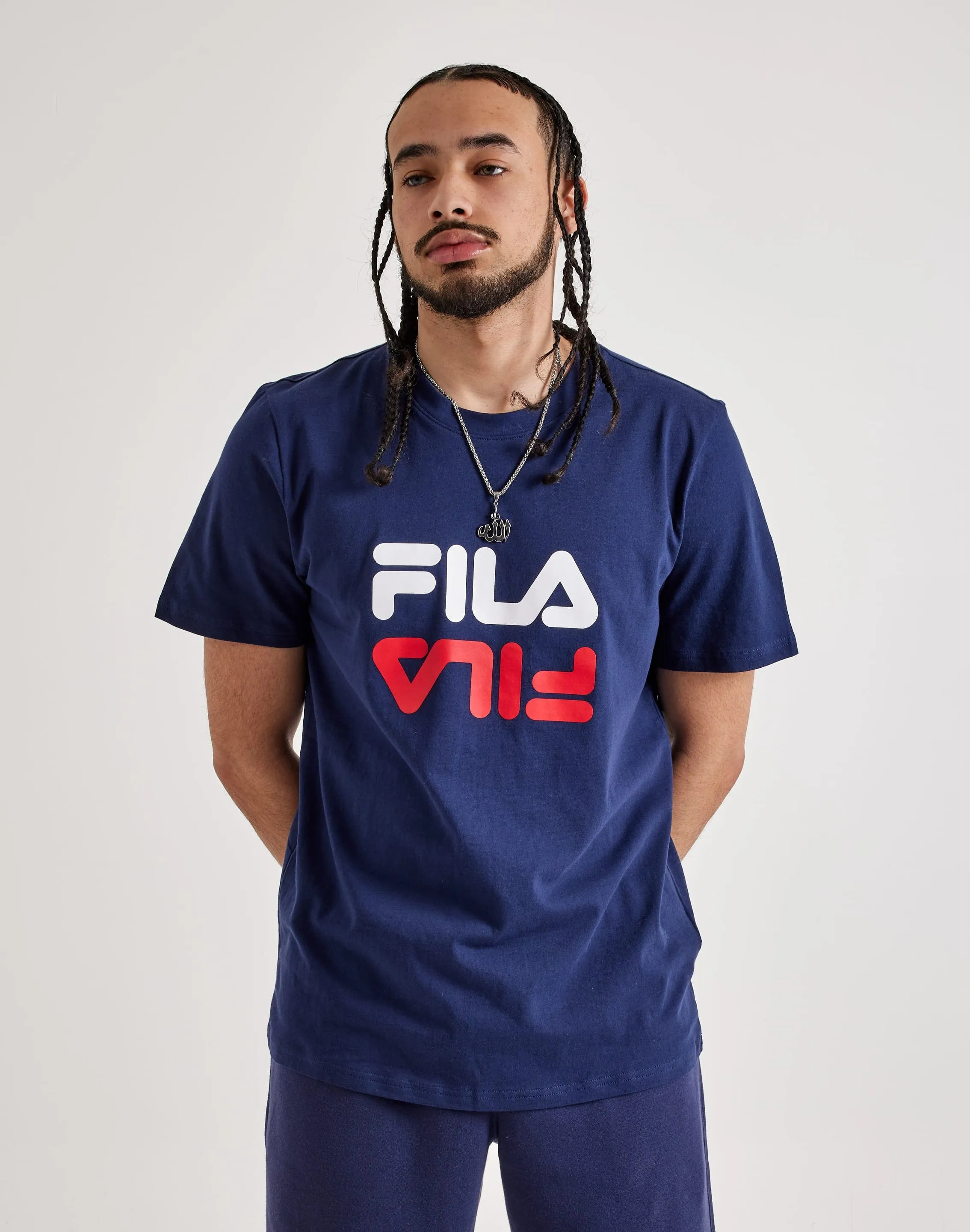 Luxury Touch QuickEvaporation Fila Mirrored Logo Tee