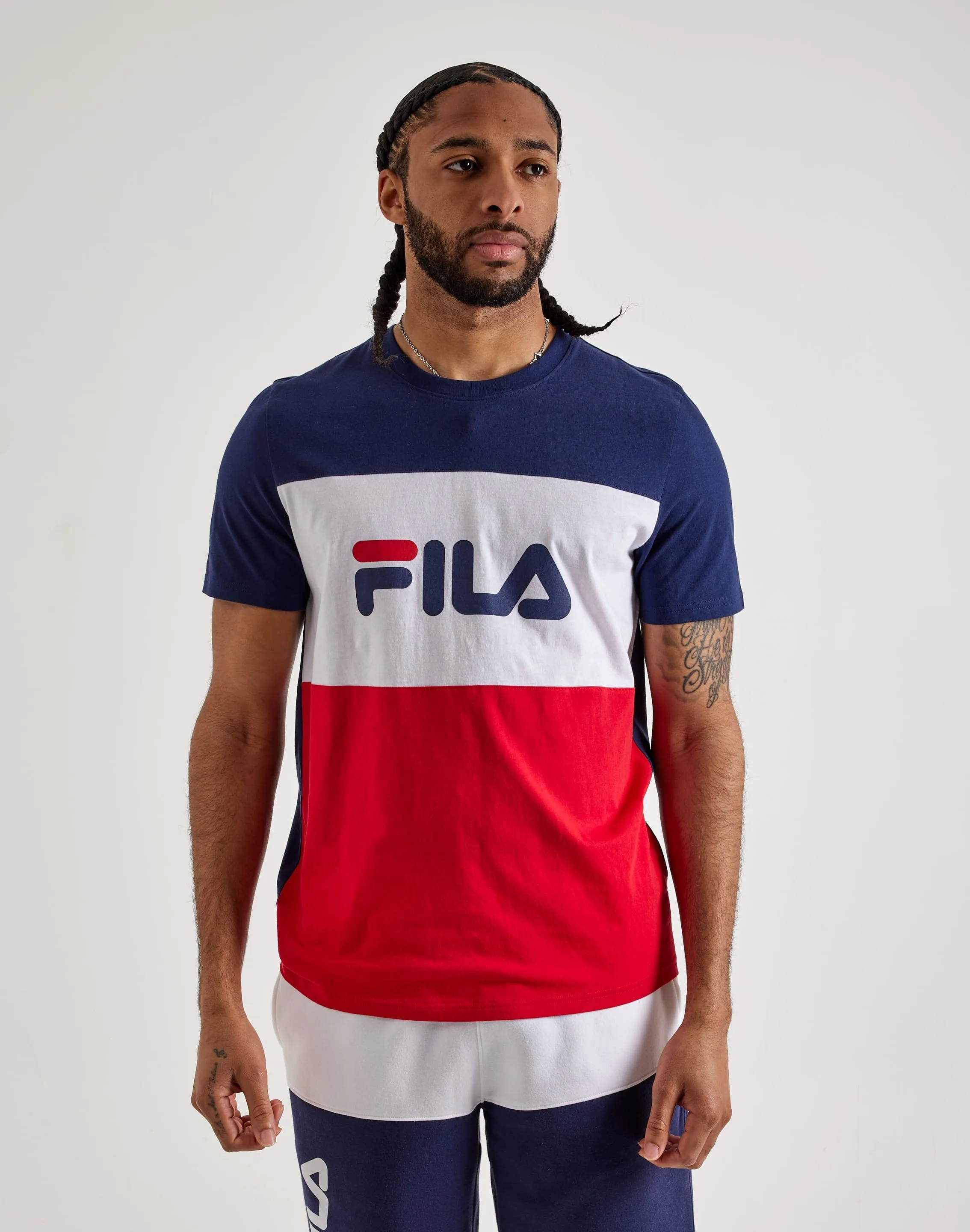 All Day Natural Fiber Blend Fila Printed Logo Tee