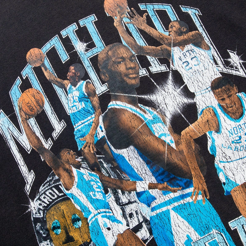 Jordan Flight Essentials Graphic Tee - Black/Dark Powder Blue Pastel Shade