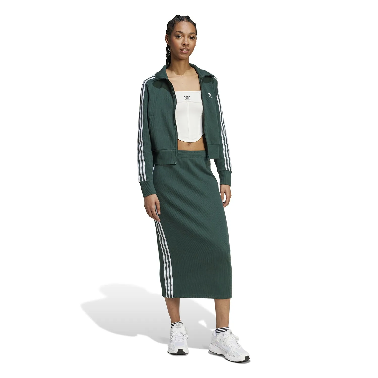 Cozy Vibe Pure Linen Blend Firebird Knitted Pinstipe Track Jacket - Womens