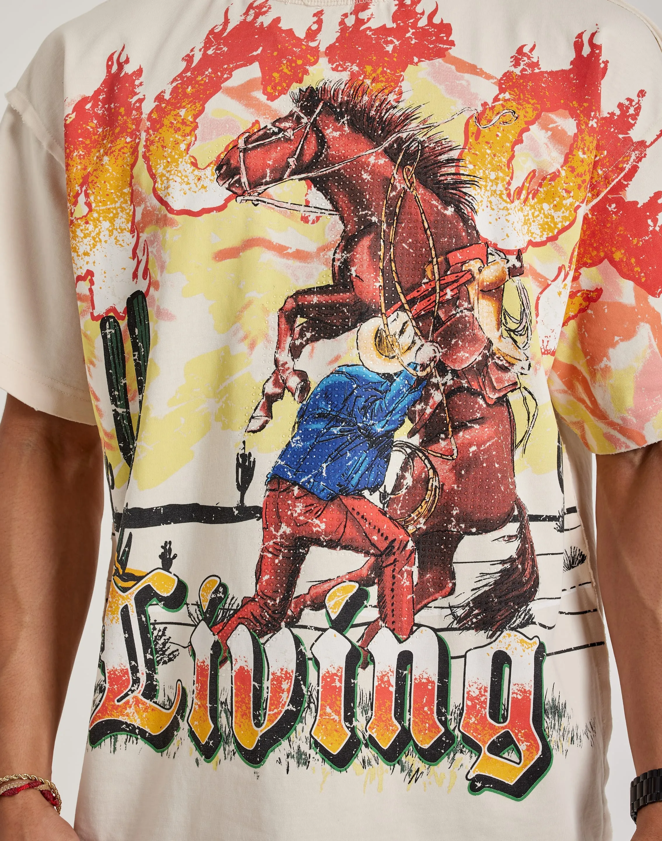 First Row Act Of Living Rhinestone Tee Fire Glow