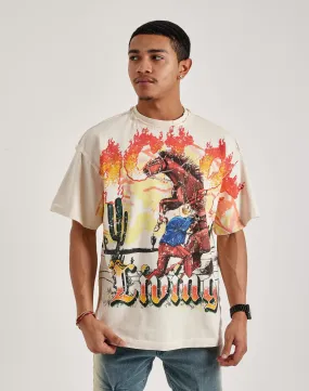 First Row Act Of Living Rhinestone Tee DoubleStitchedEdges