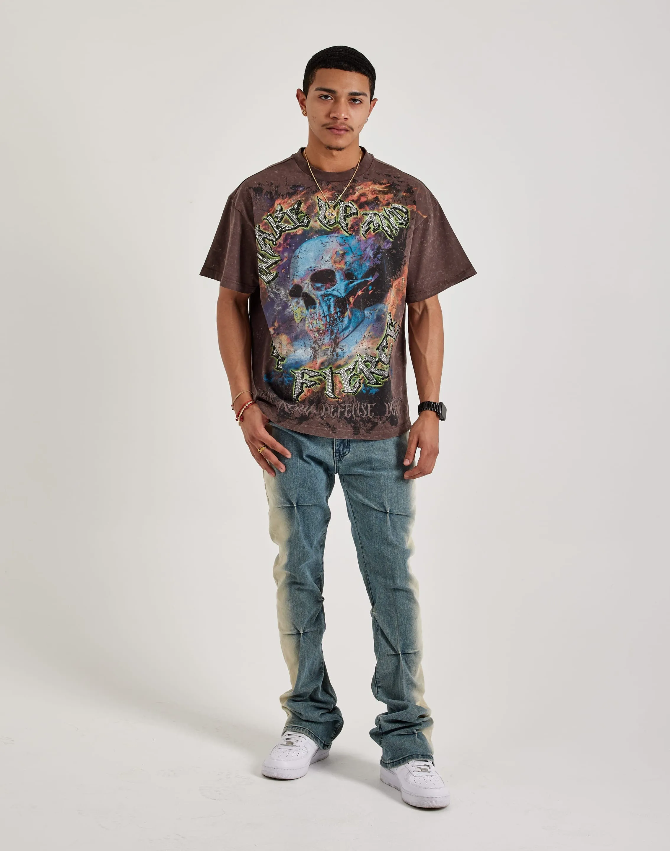 First Row Be Fierce Rhinestone Tee UVProtection