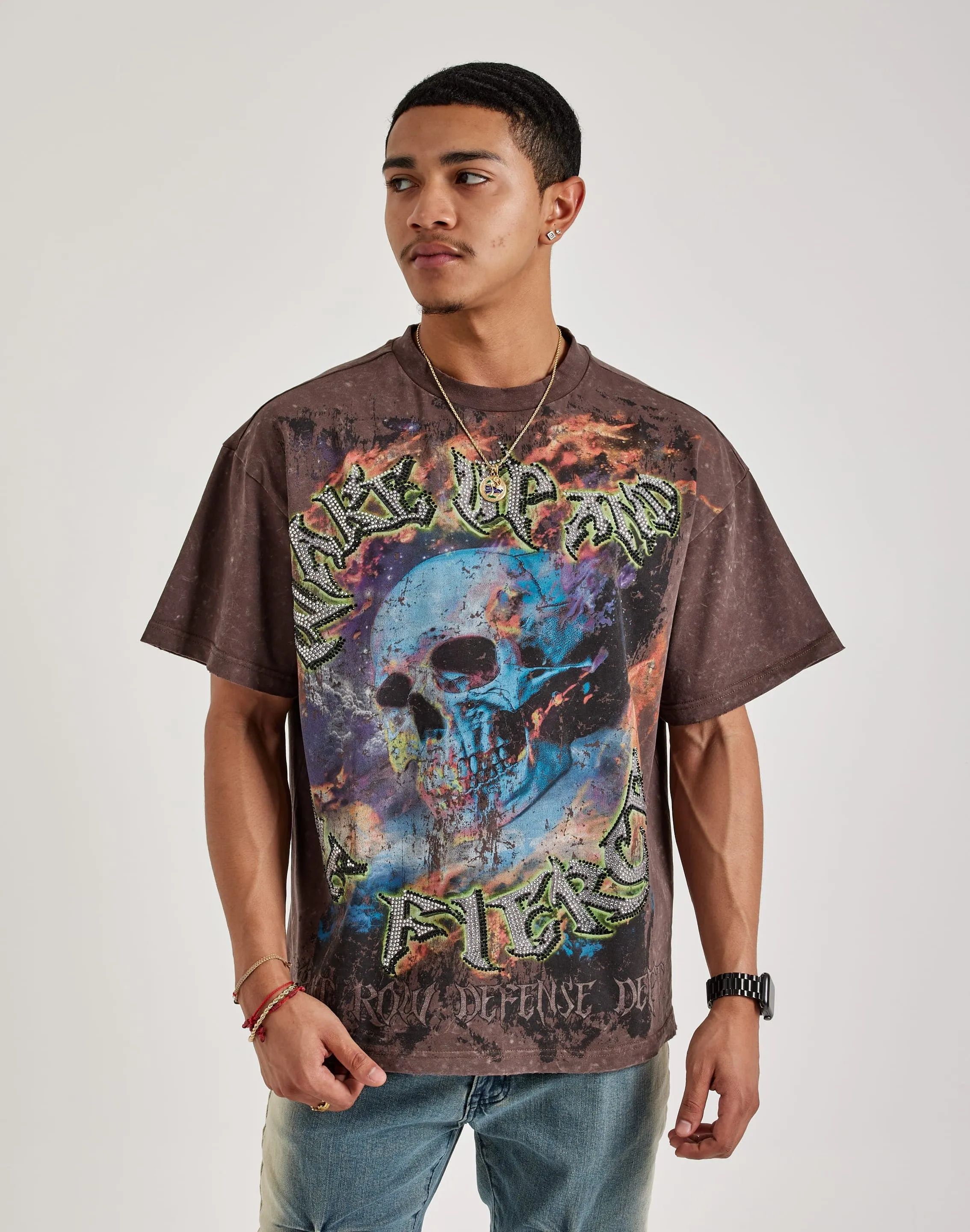 First Row Be Fierce Rhinestone Tee Focus Fit